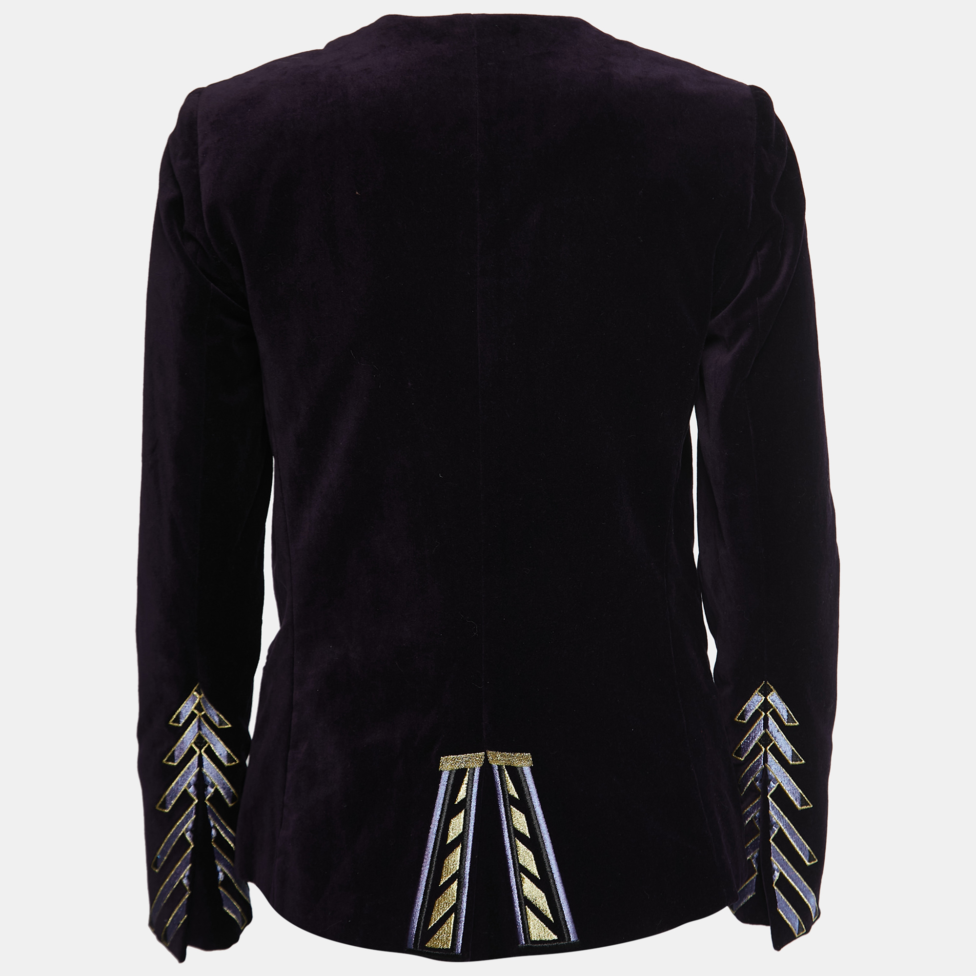 

Zadig and Voltaire Dark Purple Velvet Single-Breasted Blazer
