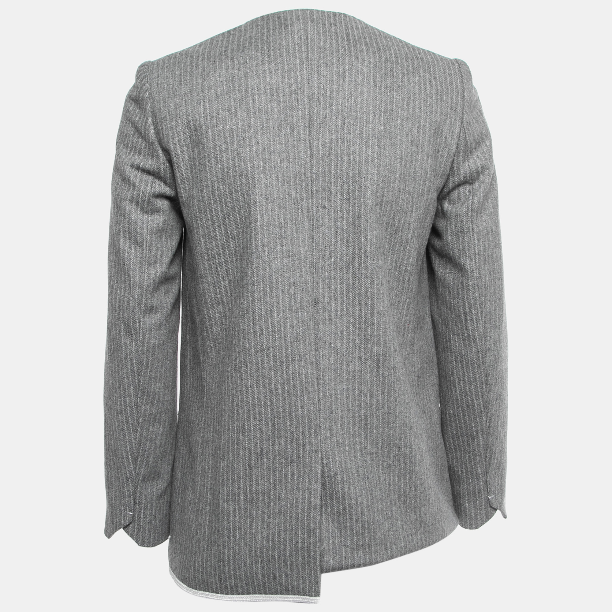 

Zadig & Voltaire Grey Striped Wool Blend Ville Blazer