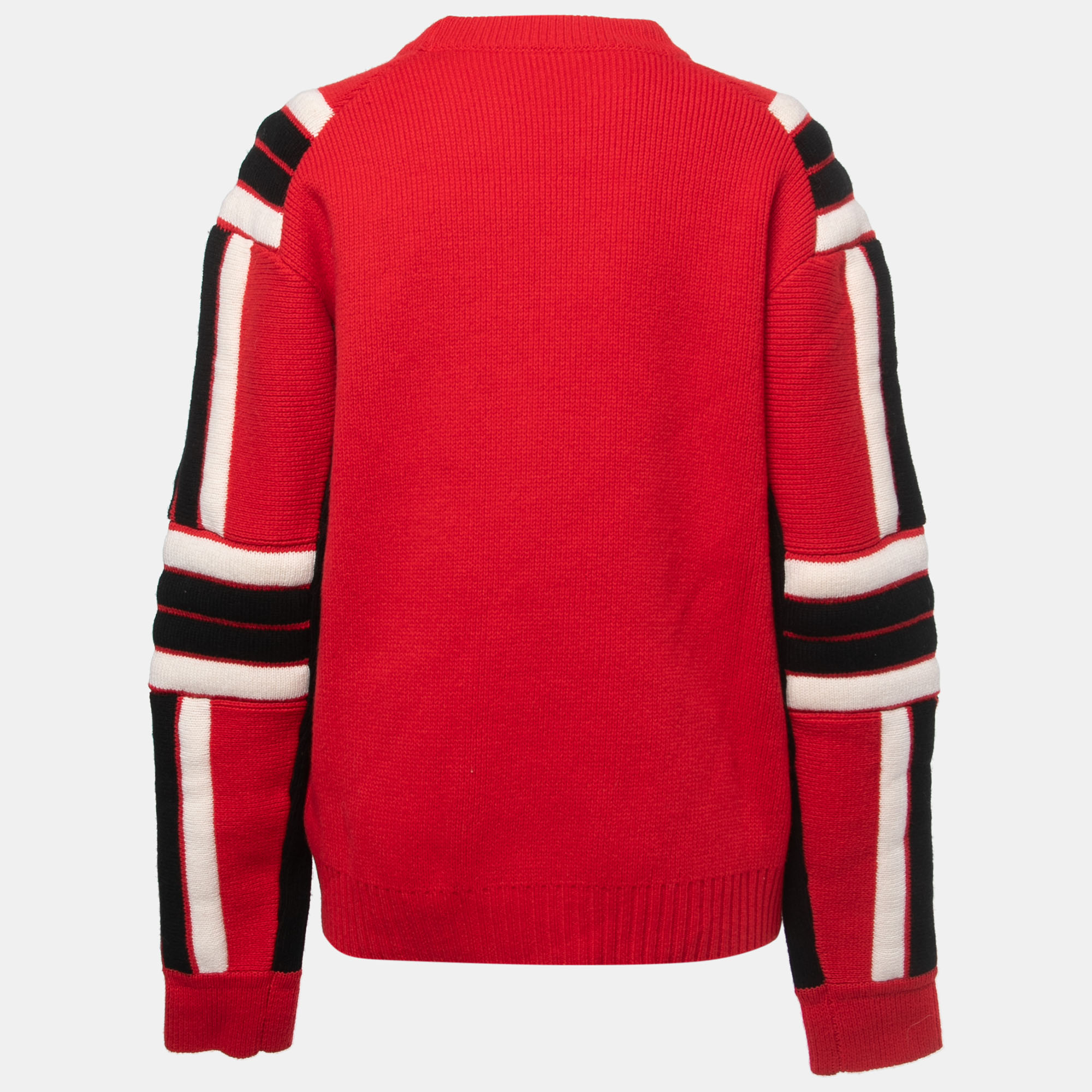 

Zadig & Voltaire Red Patterned Wool Knit Crew Neck Sweater