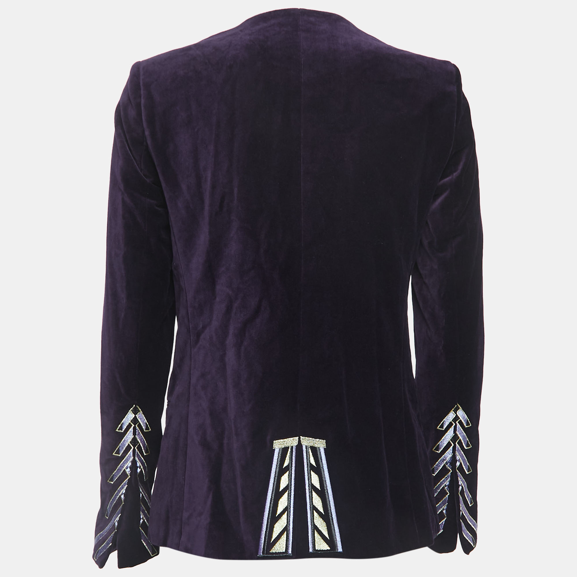 

Zadig & Voltaire Dark Purple Velvet Single-Breasted Blazer