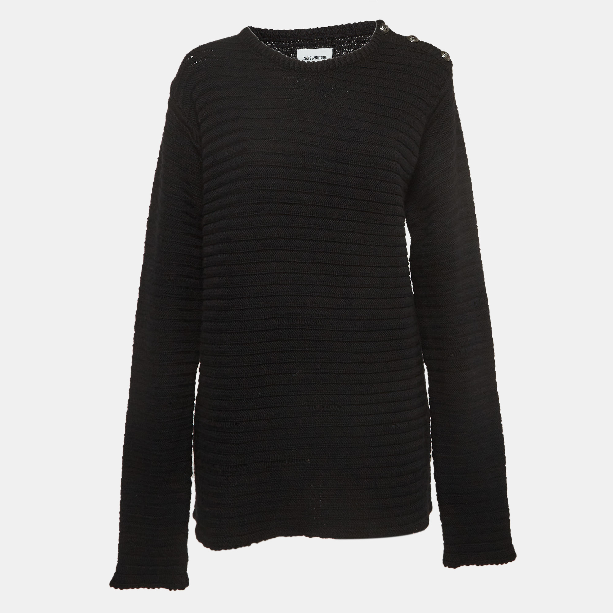 

Zadig & Voltaire Black Patterned Wool and Acrylic Sweater