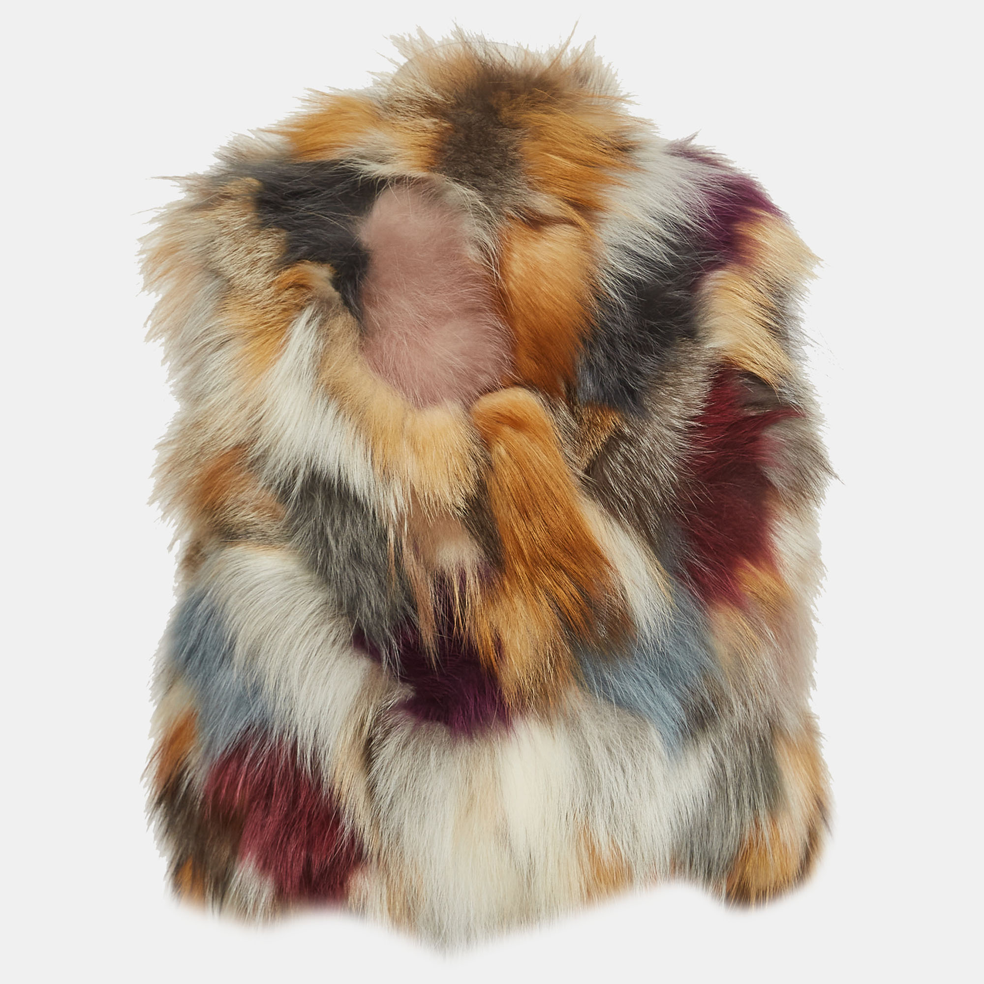 Pre-owned Zadig & Voltaire Deluxe Multicolor Fur Waistcoat M