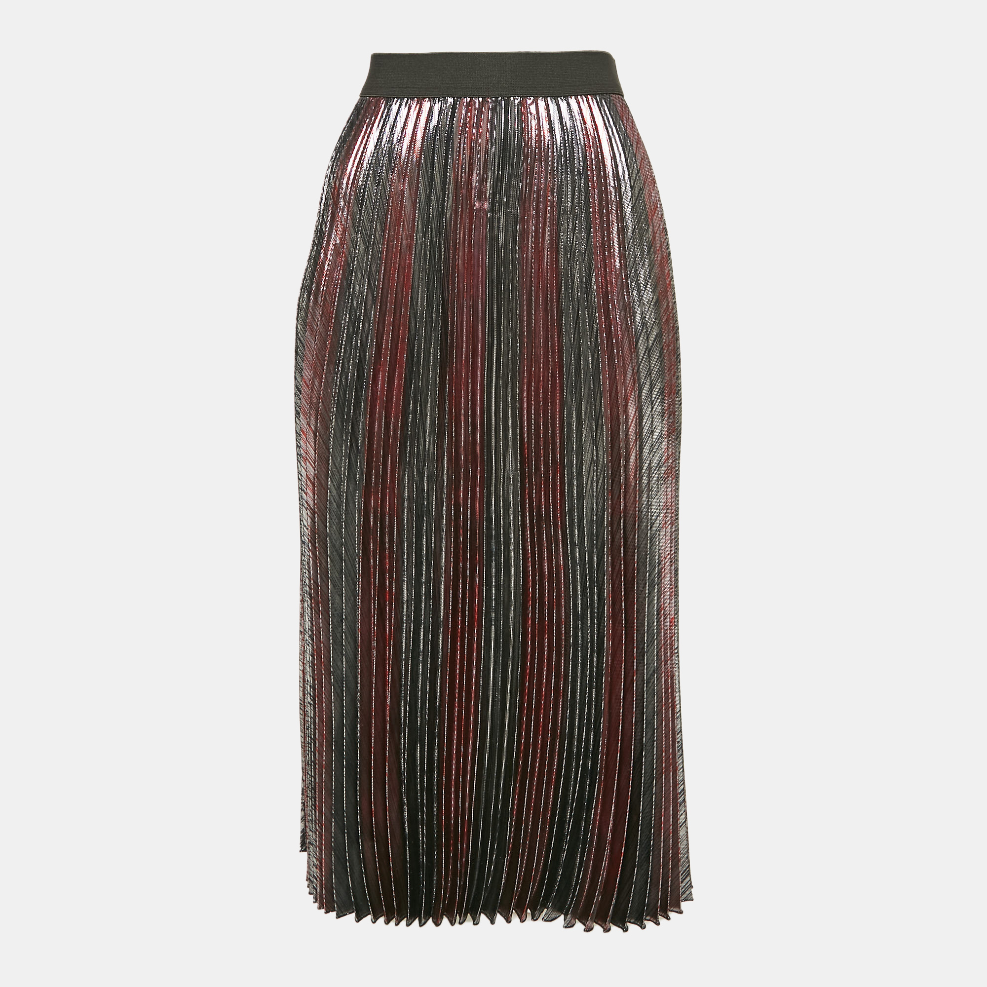 

Zadig & Voltaire Metallic Lurex Plisse Midi Joyce Skirt S