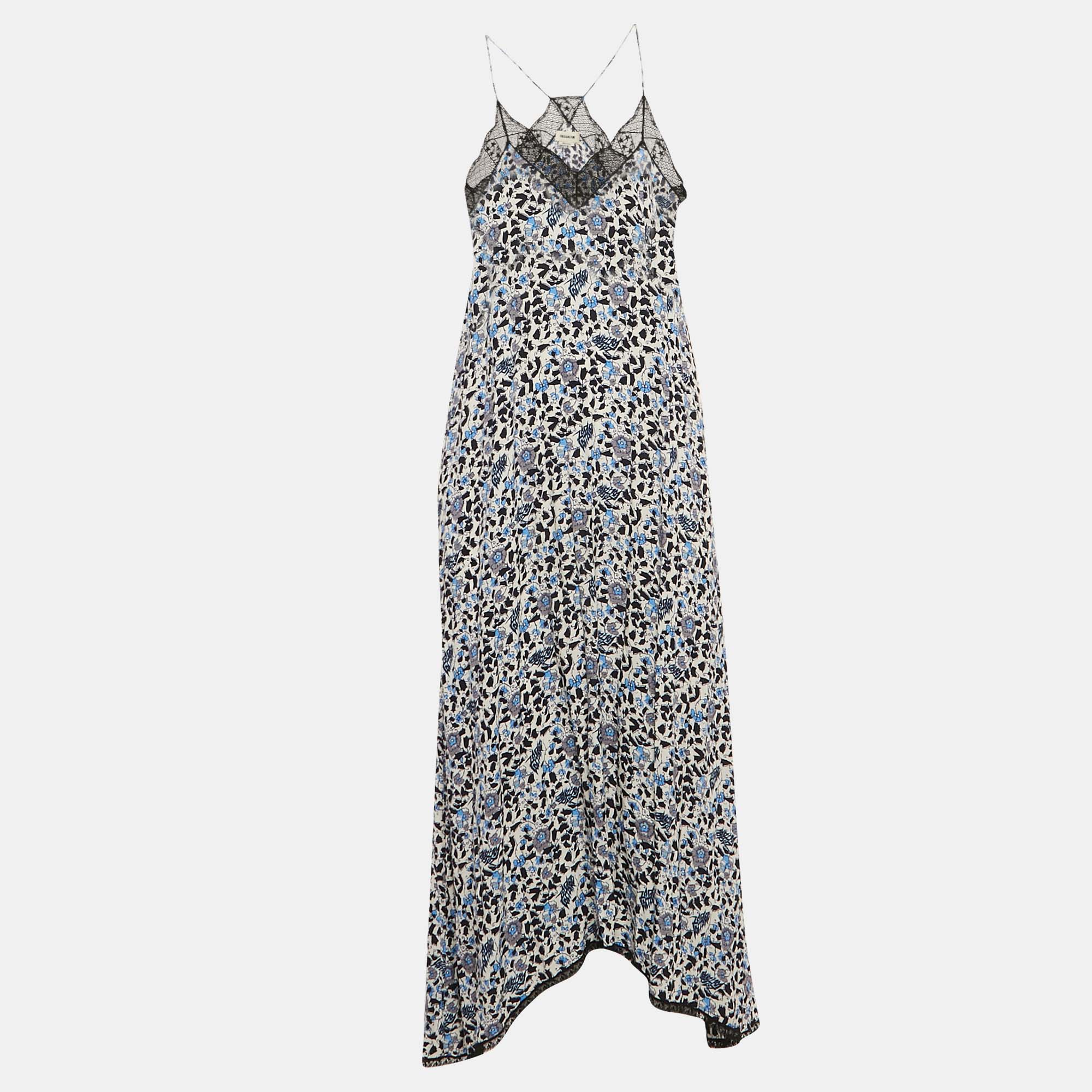 

Zadig & Voltaire Blue Risty Floral Print Viscose Midi Dress M