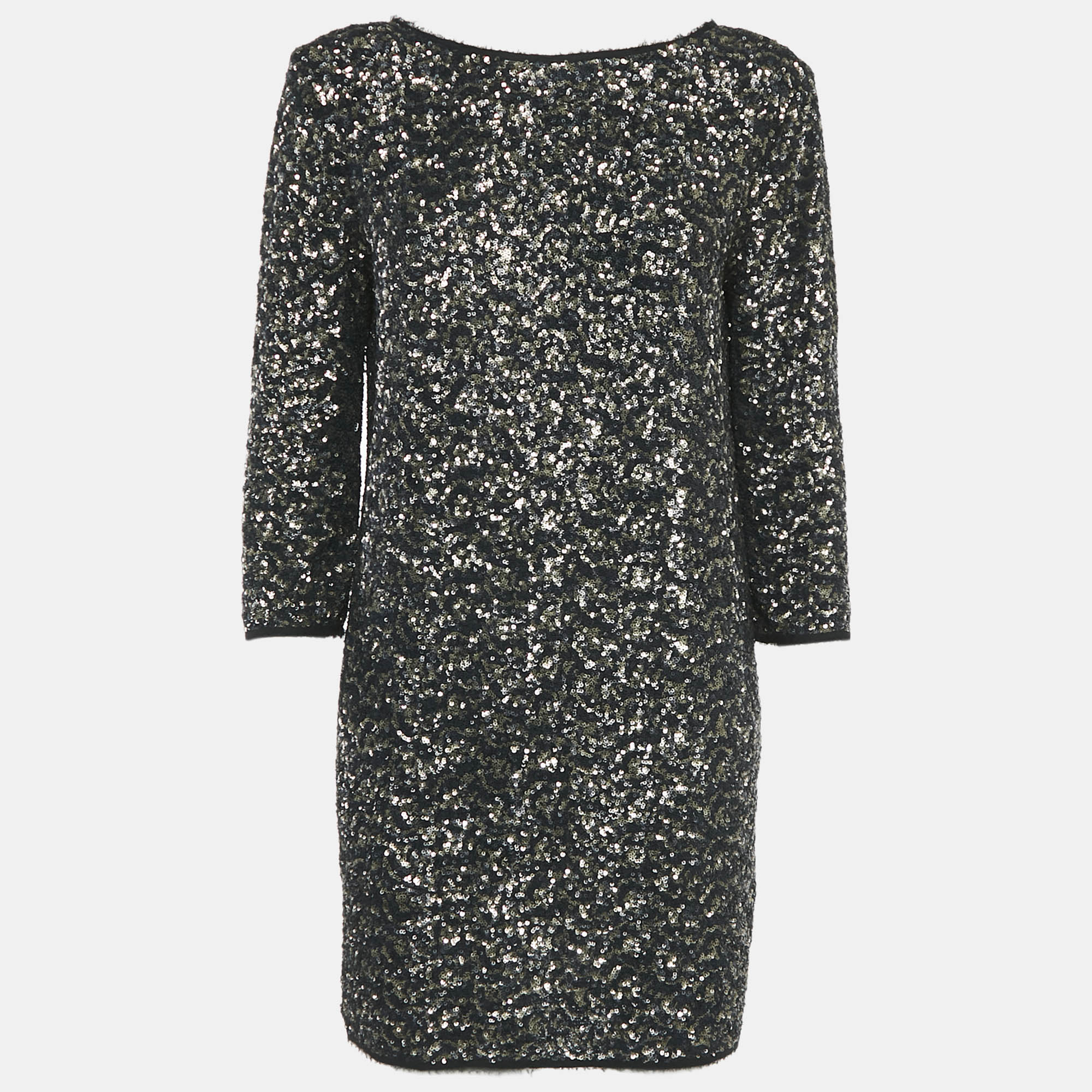 

Zadig & Voltaire Deluxe Black/Gold Sequin Rousse Mini Dress M