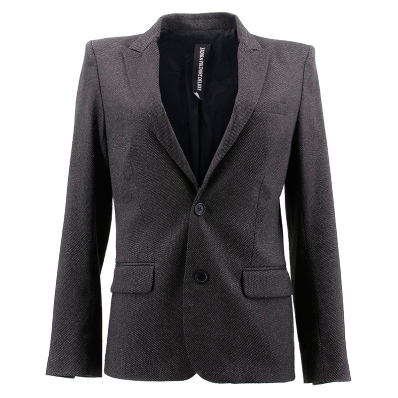 Zadig & Voltaire Grey Tweed Blazer M