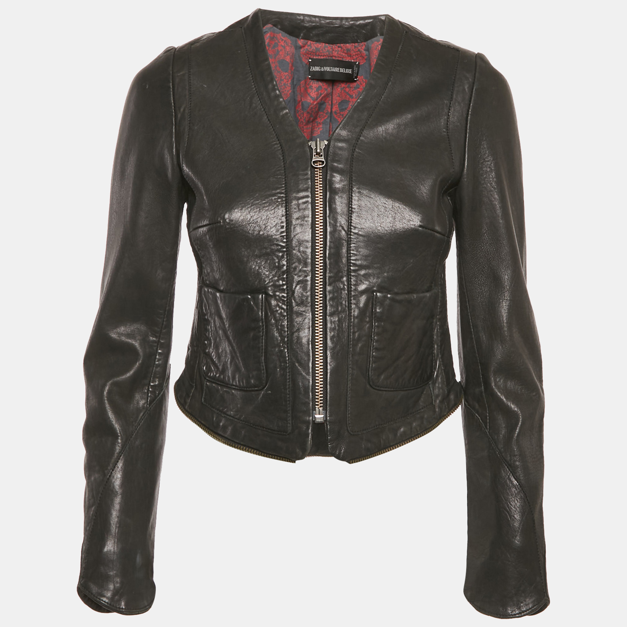 

Zadig & Voltaire Deluxe Black Leather Vencia Jacket S