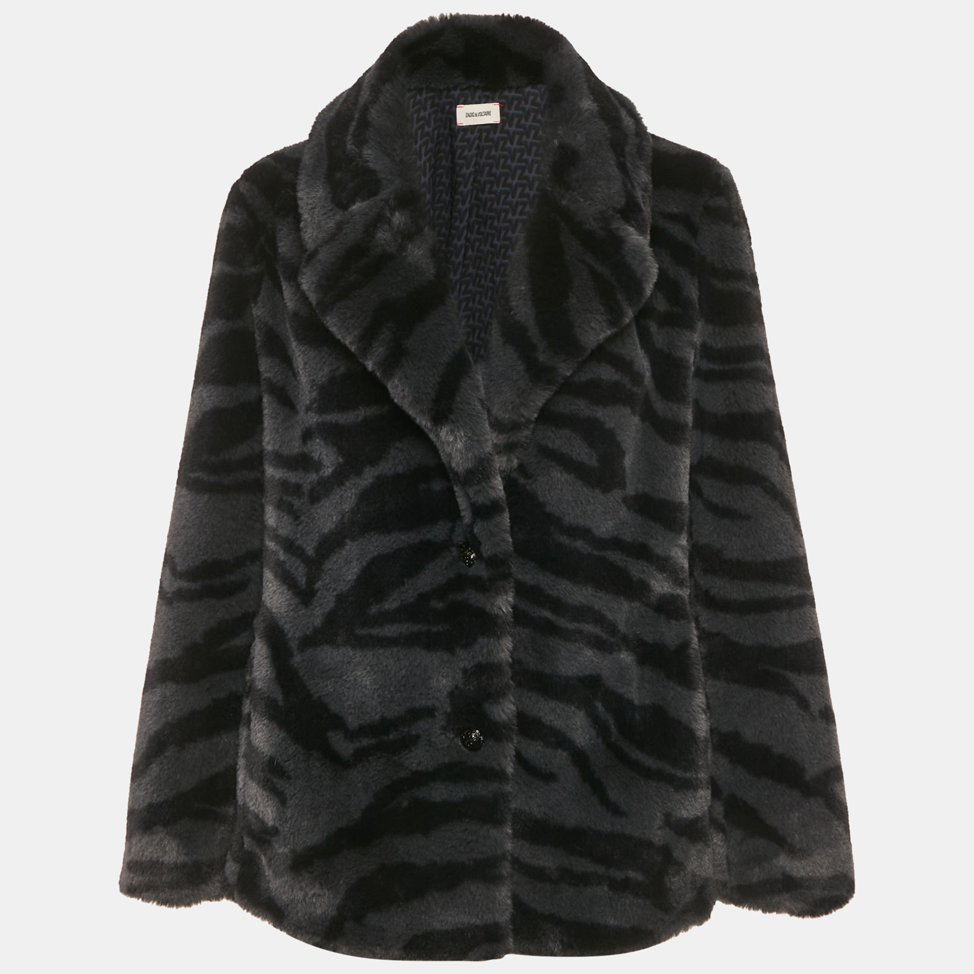 

Zadig & Voltaire Grey Faux Fur Fera Tiger Jacket M, Green