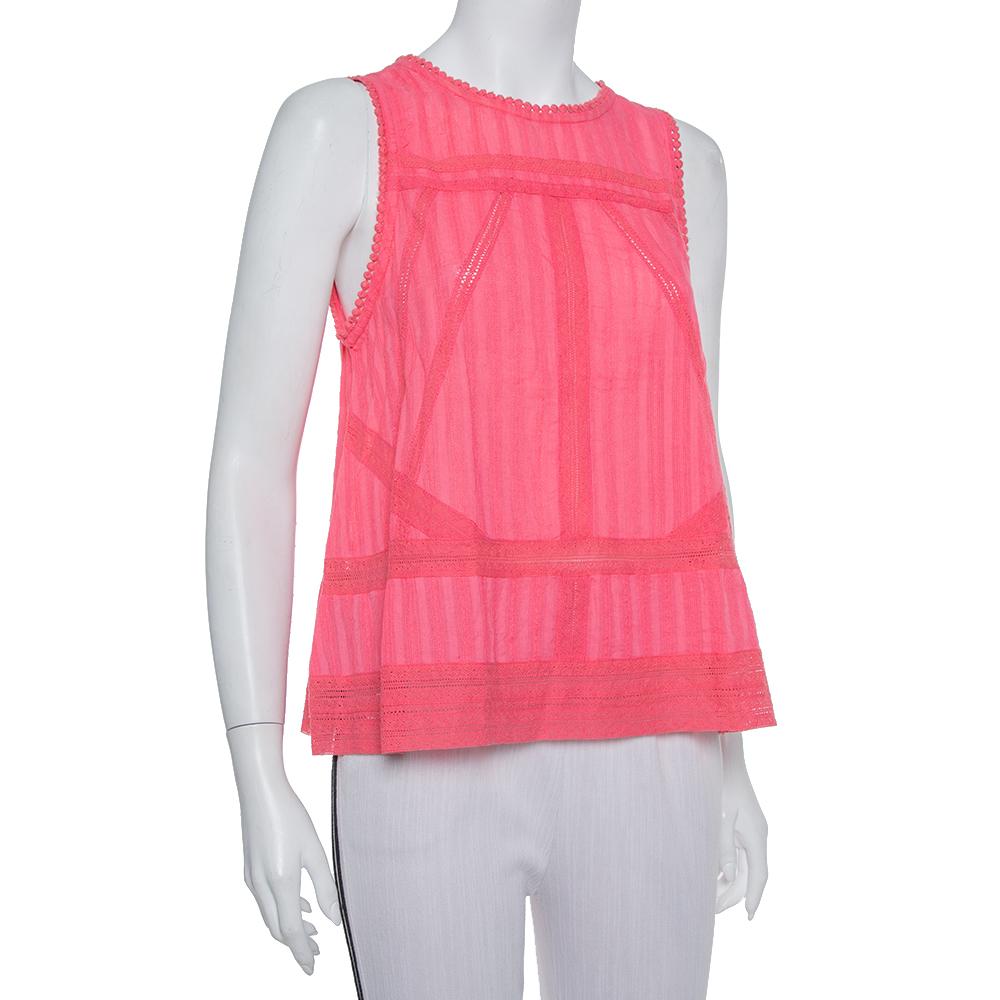 

Zadig and Voltaire Pink Cotton Sleeveless Tank Top