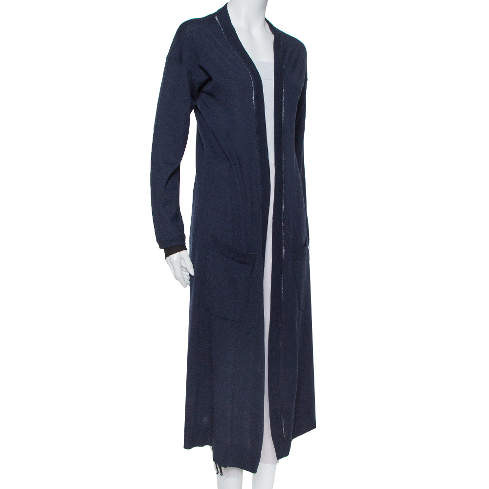 

Zadig & Voltaire Navy Blue Merino Wool Romy Long Cardigan