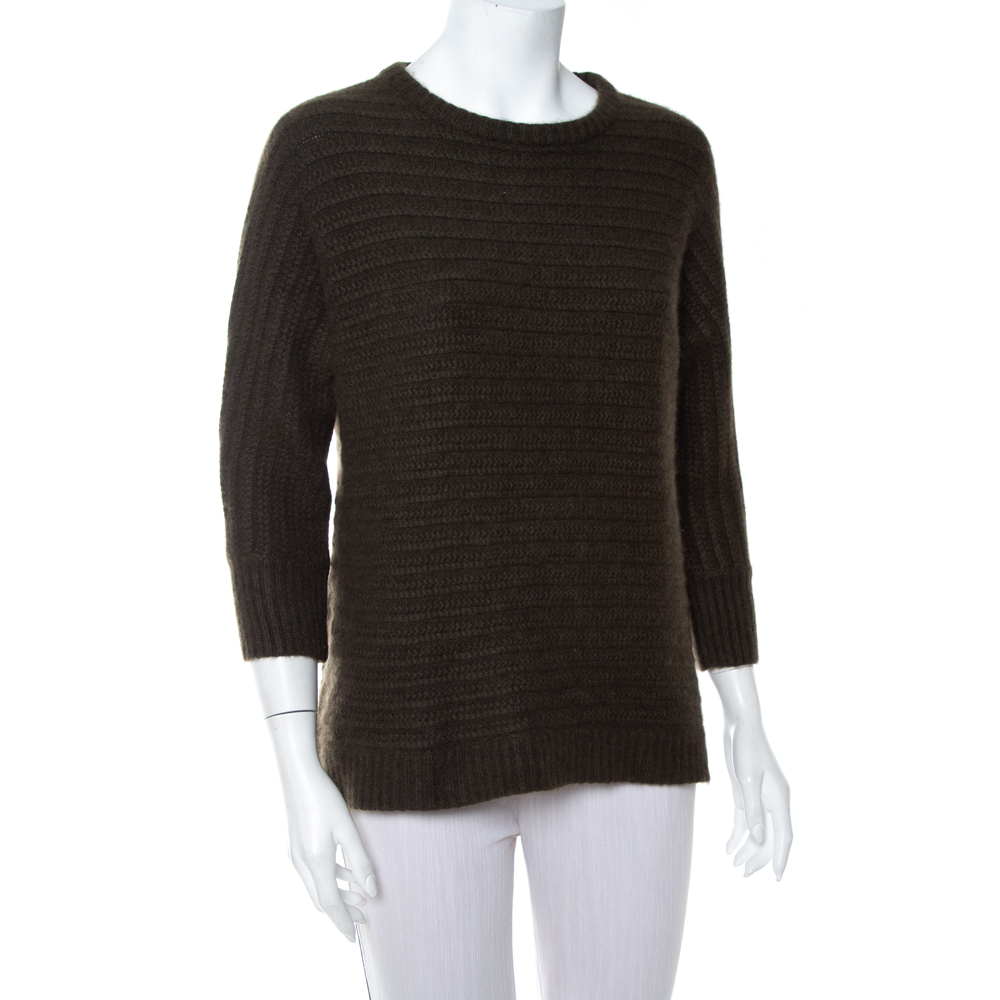 

Zadig & Voltaire Dark Green Cashmere Athina Deluxe Sweater