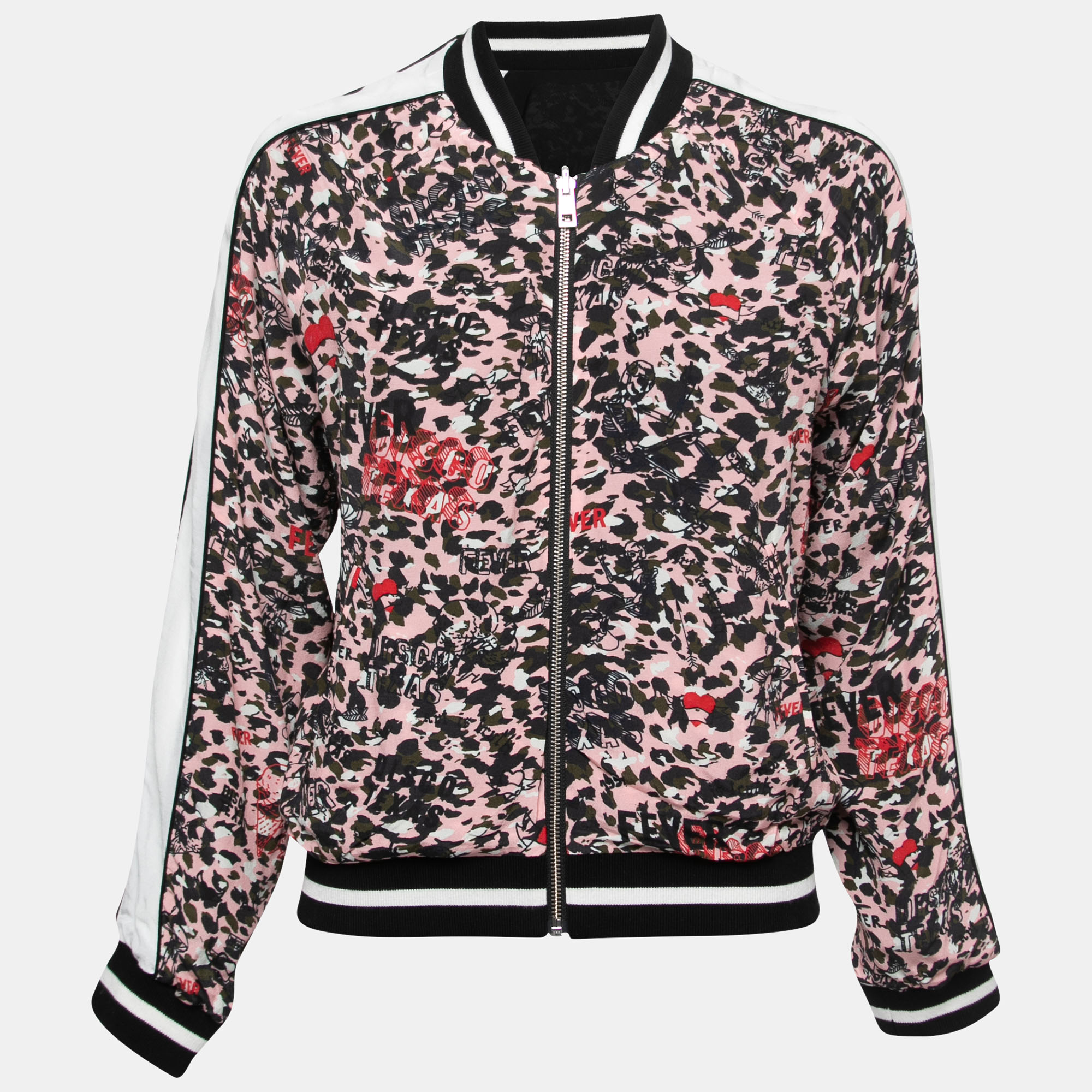 

Zadig and Voltaire Multicolor Printed Crepe Bomber Jacket