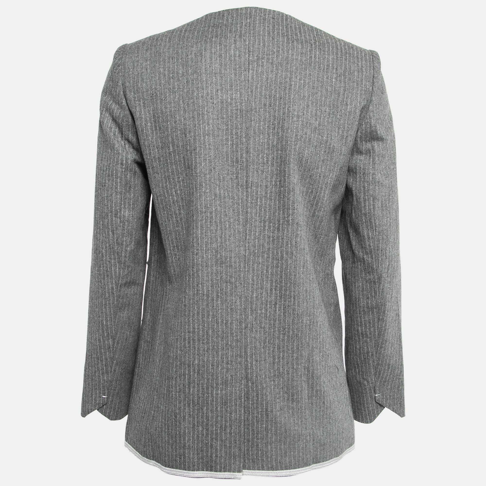 

Zadig & Voltaire Grey Striped Wool Blend Ville Vest