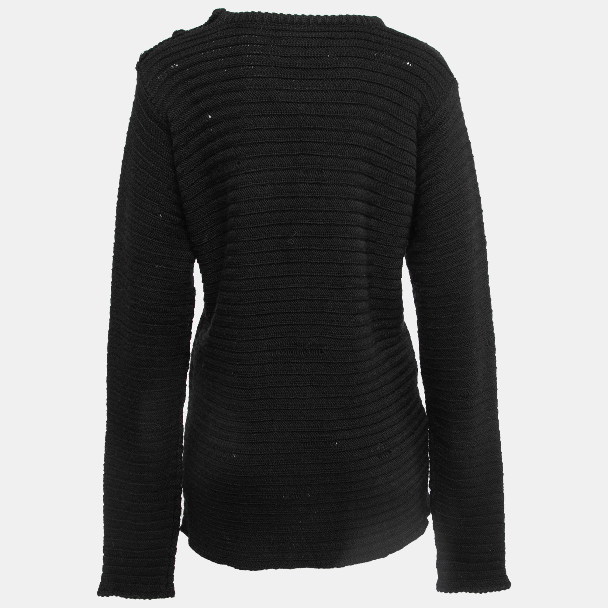 

Zadig & Voltaire Black Wool & Acrylic Button Detail Sweater