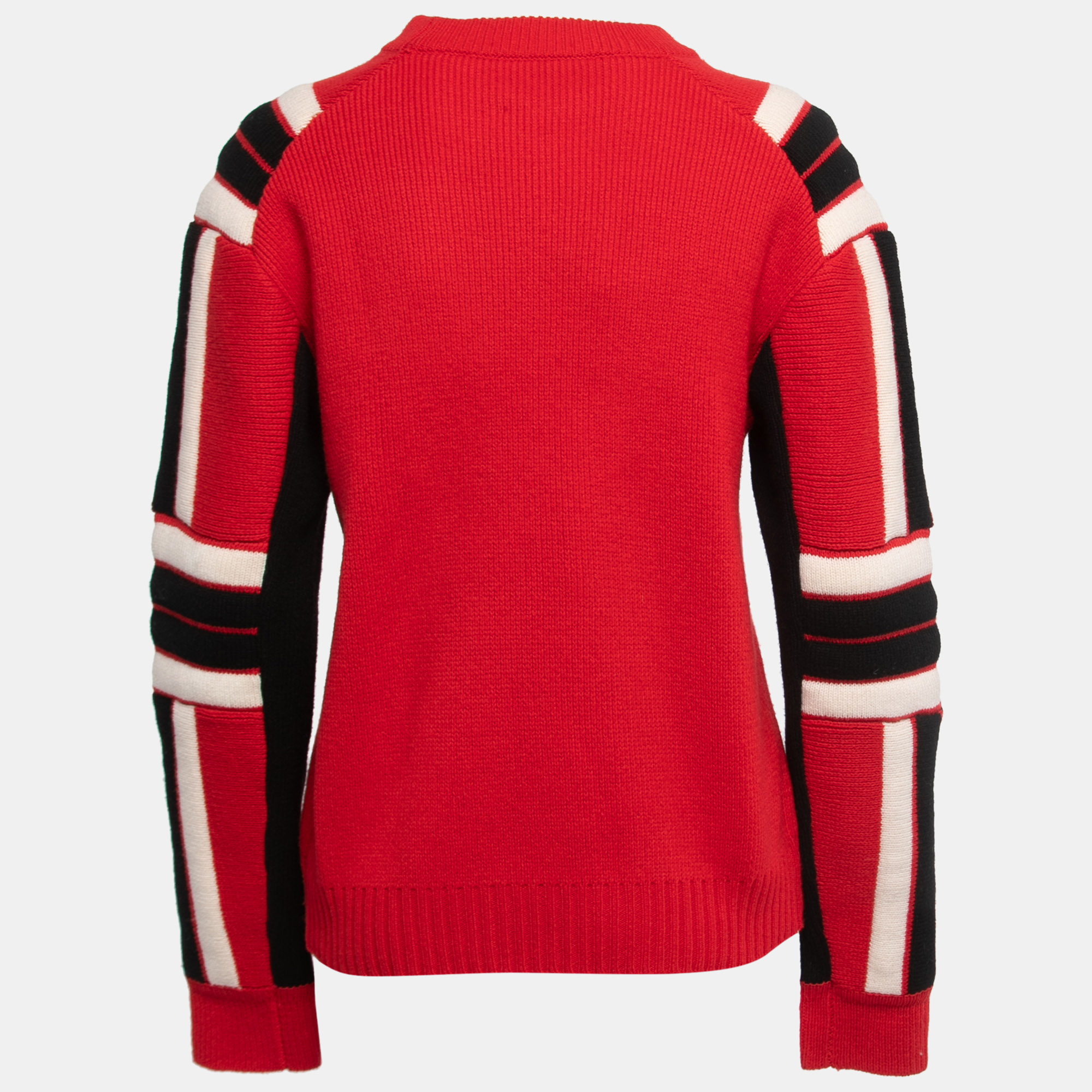 

Zadig & Voltaire Red Patterned Wool Knit Crew Neck Sweater