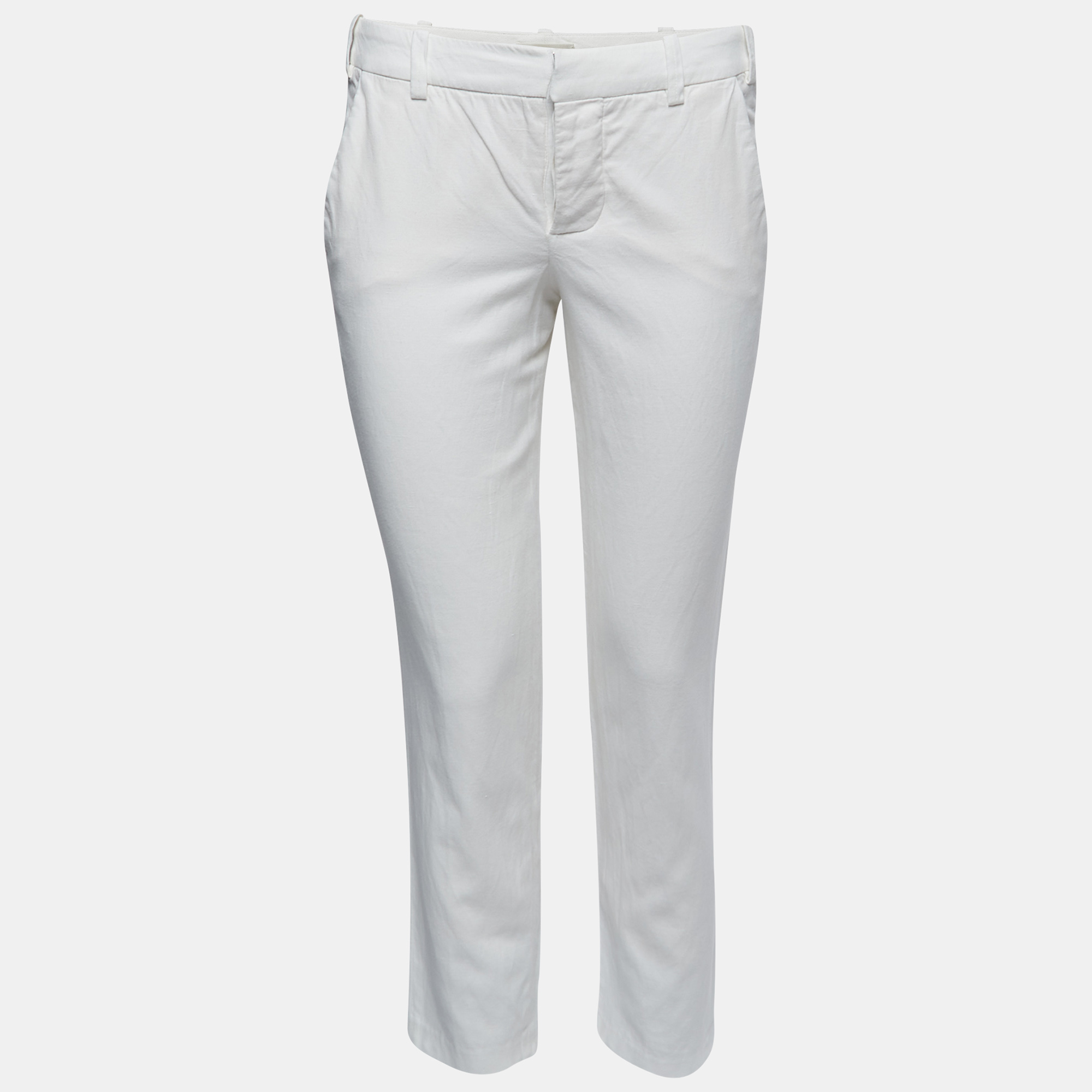 

Zadig & Voltaire White Cotton Blend Trousers S