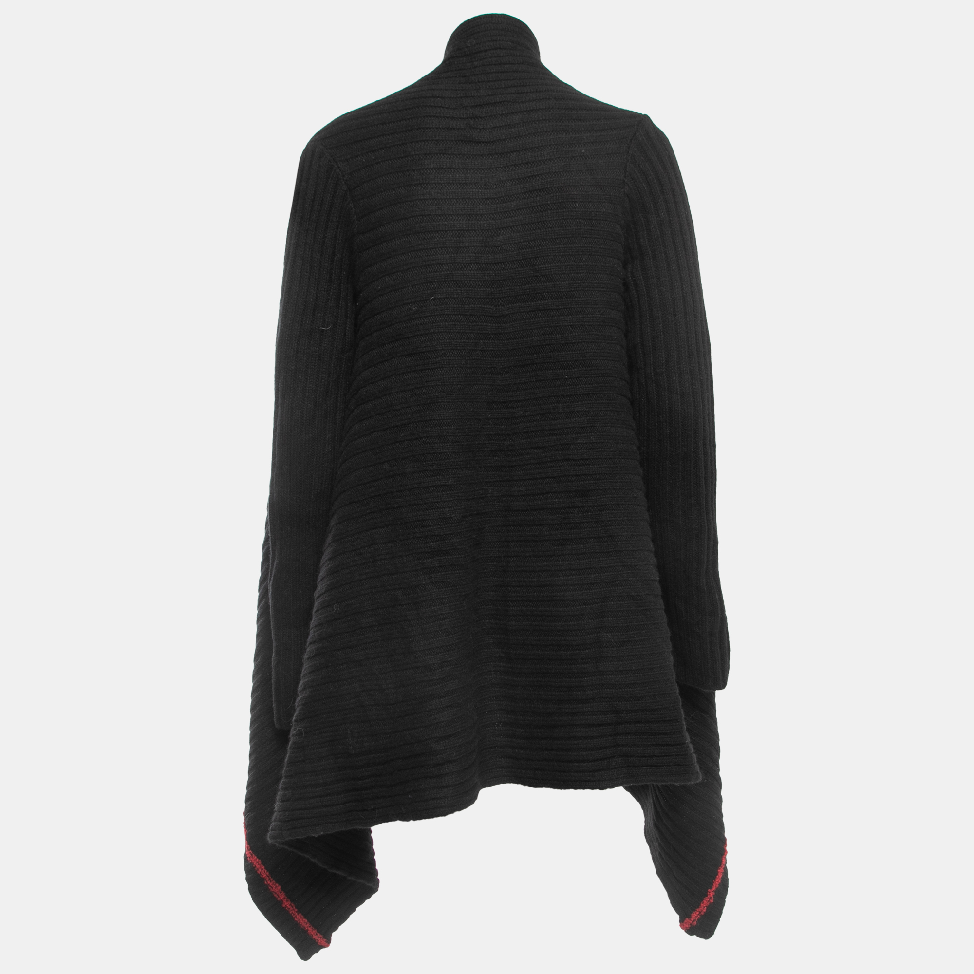 

Zadig & Voltaire Black Knit Open Front Asymmetrical Cardigan