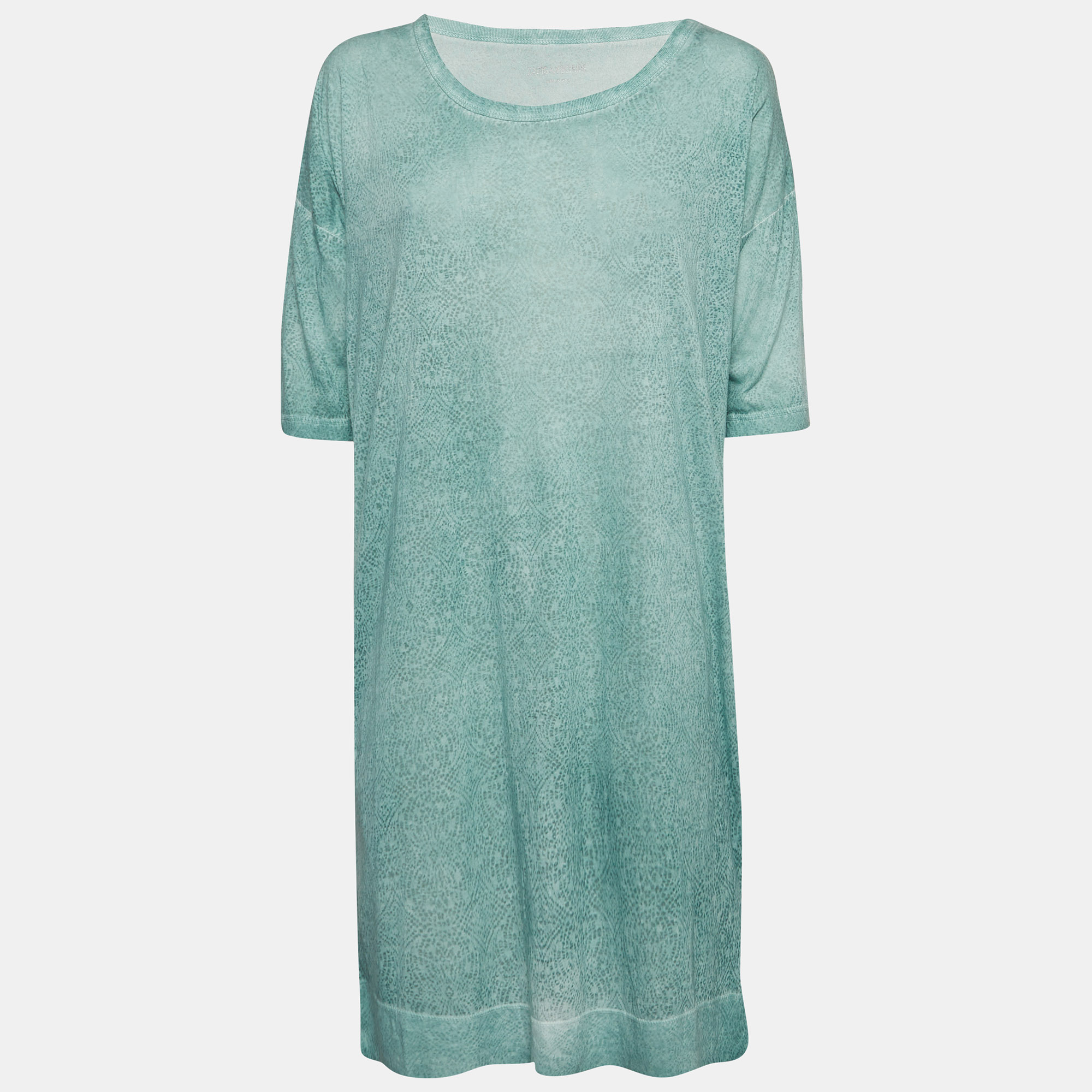 Pre-owned Zadig & Voltaire Mint Green Overdye Lace Knit Mini Dress S