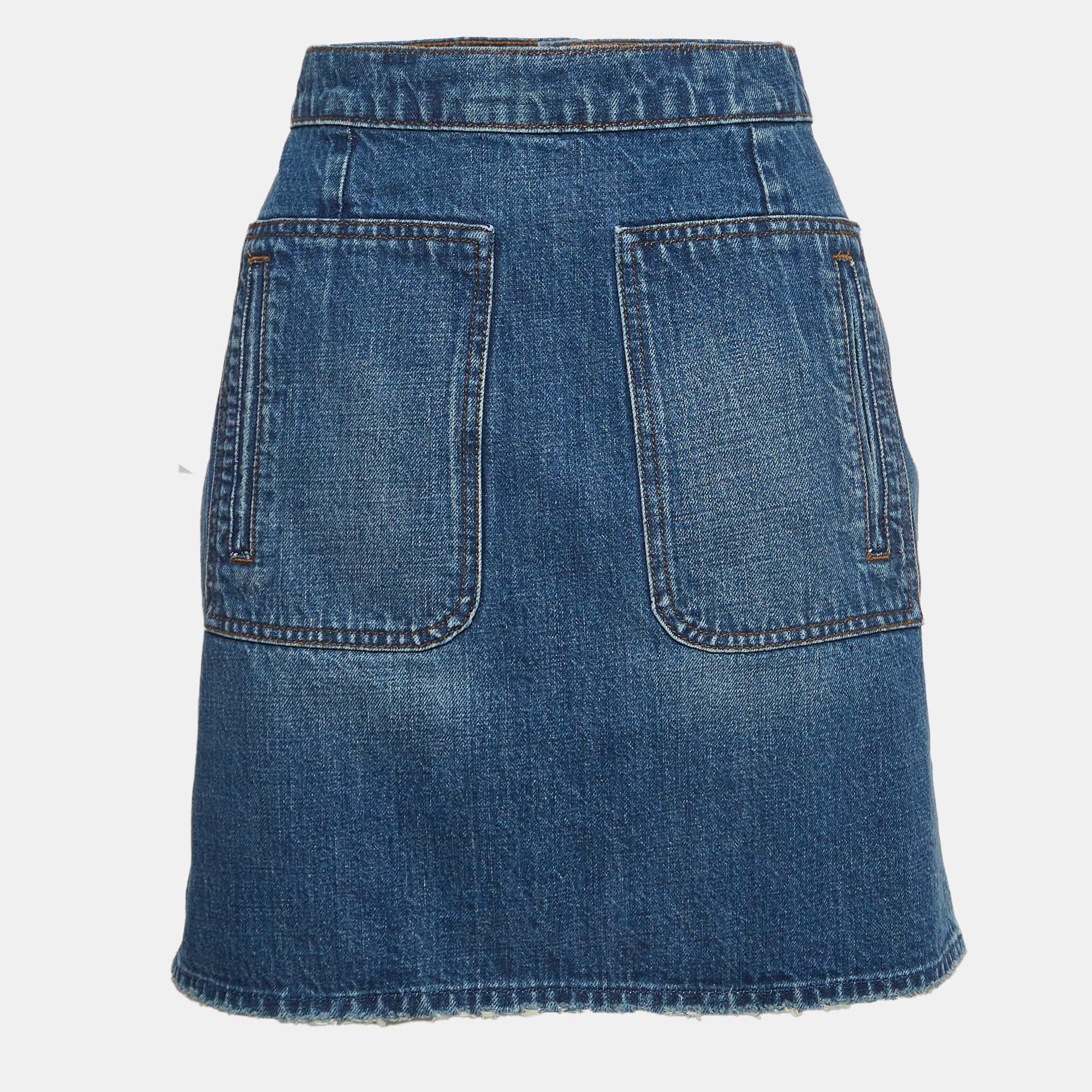 Pre-owned Zadig & Voltaire Blue Denim Juny Bleu Mini Skirt M