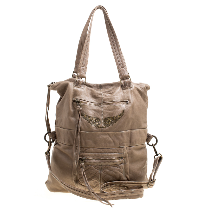 Zadig And Voltaire Khaki Brown Leather Satchel