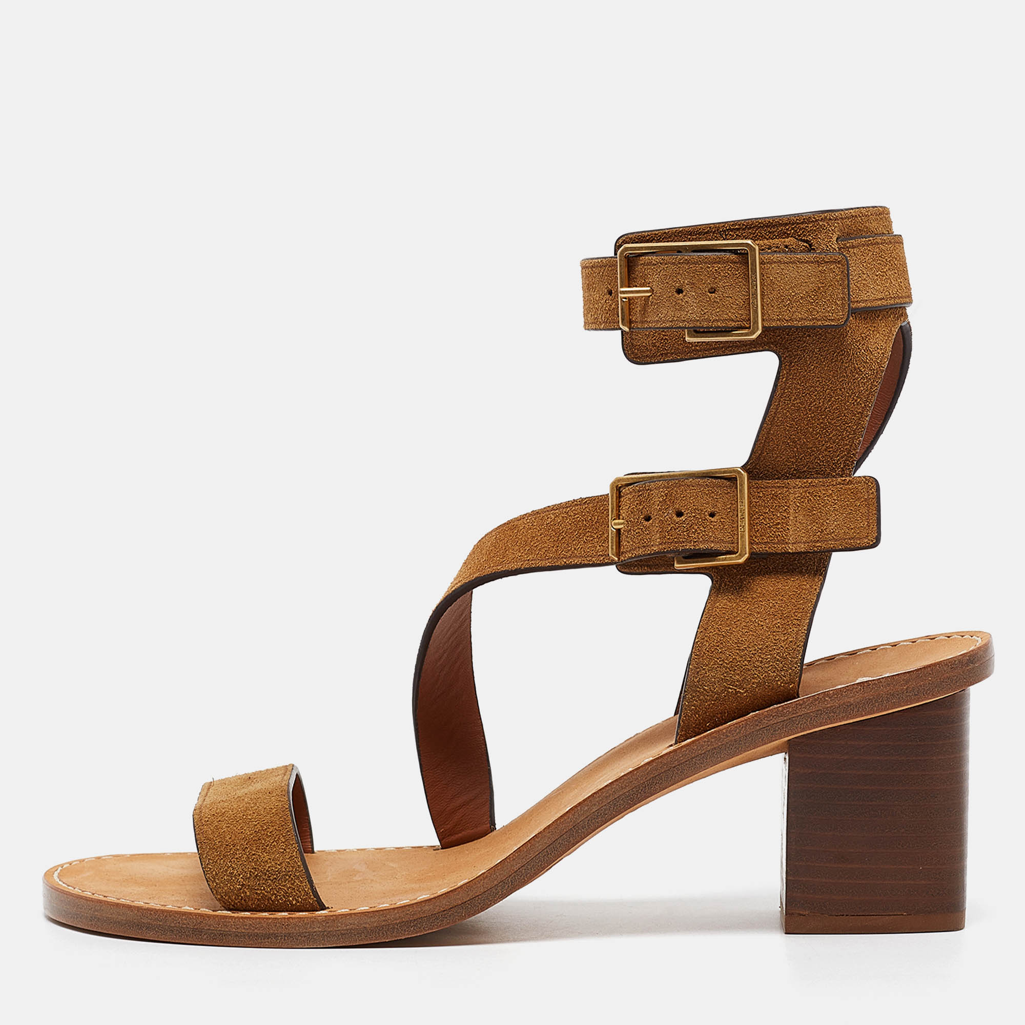 

Zadig & Voltaire Brown Leather Cecilia Caprese Sandals Size