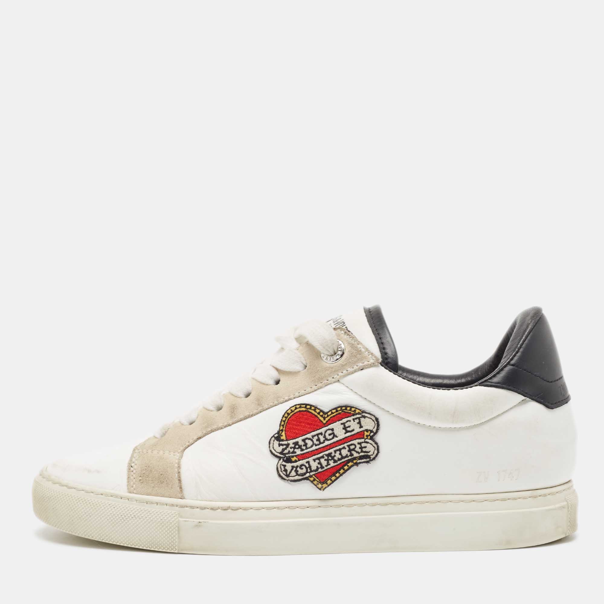 

Zadig & Voltaire White Low Top Sneakers Size