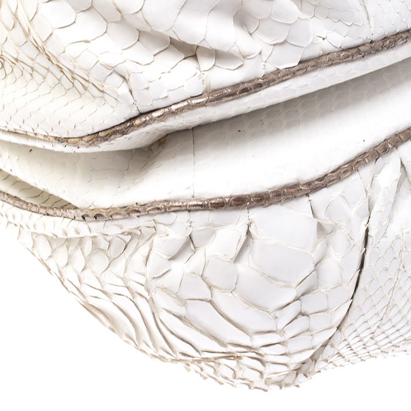 Zagliani Multicolor Python Small Puffy Bag In Metallic