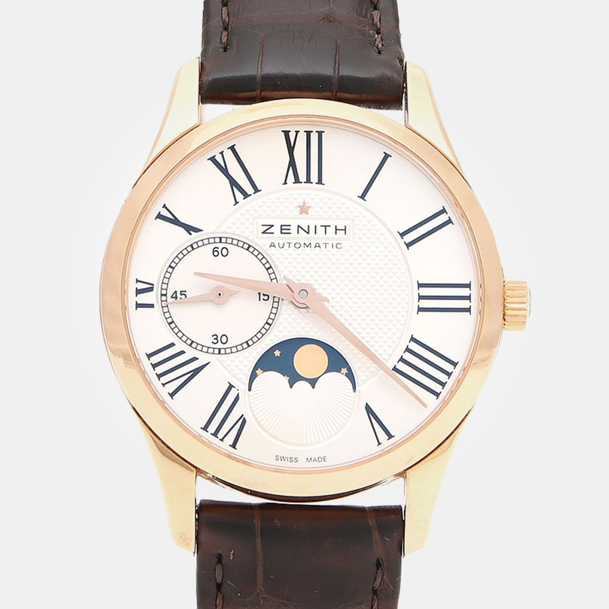 

Zenith Elite 18.2310.692 Automatic Rose Gold Stainless Steel Women's Wristwatch 33 mm, White