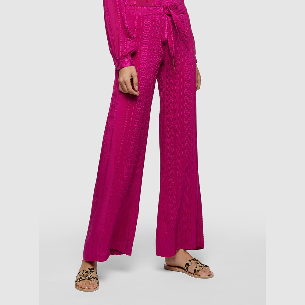 

Zeus+Dione Pink Alcestes Silk-Blend Trousers Size FR 38