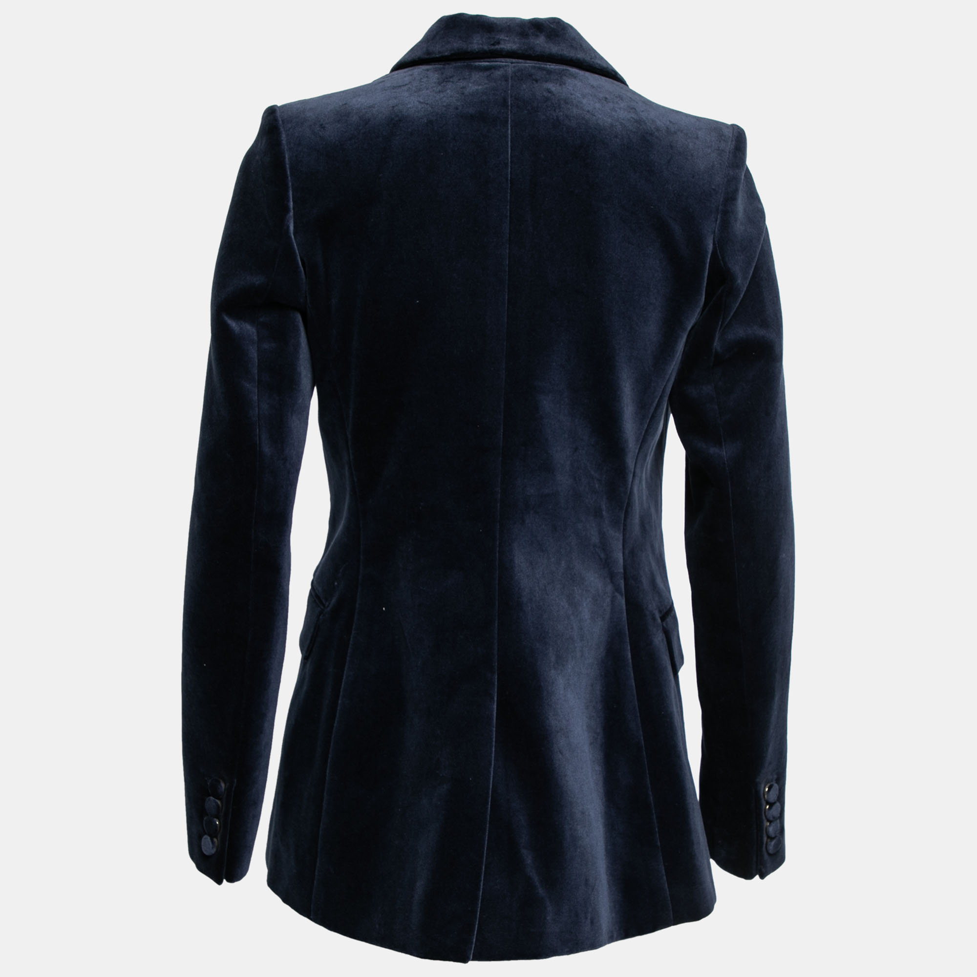 

Zimmermann Navy Blue Velvet Double Breasted Jacket
