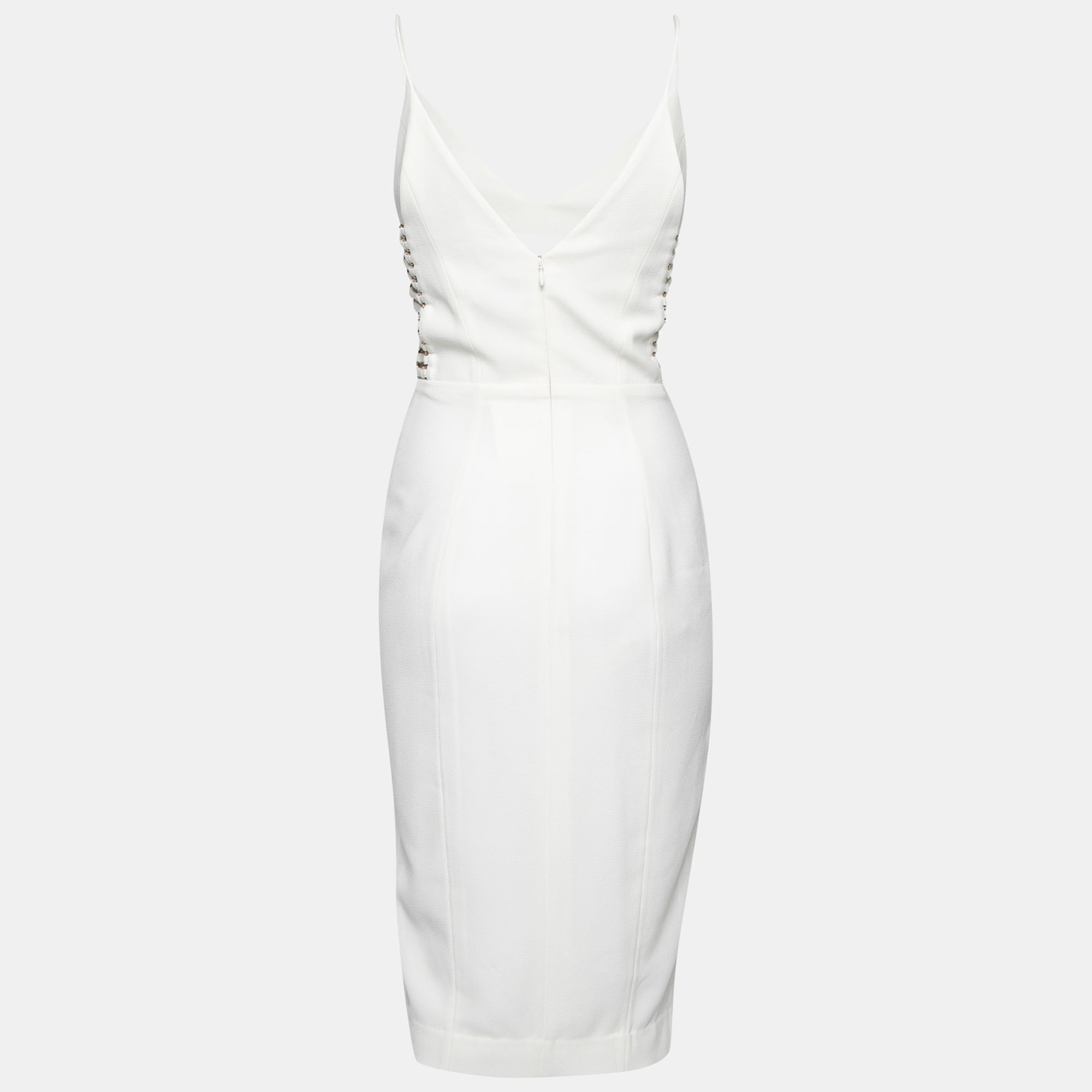 

Zimmermann White Crepe Harness Midi Dress