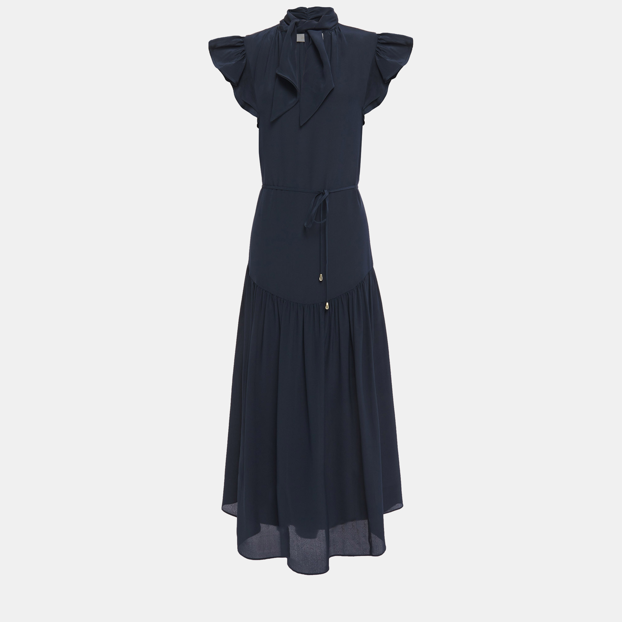 Pre-owned Zimmermann Silk Midi Dresses 1 In Black