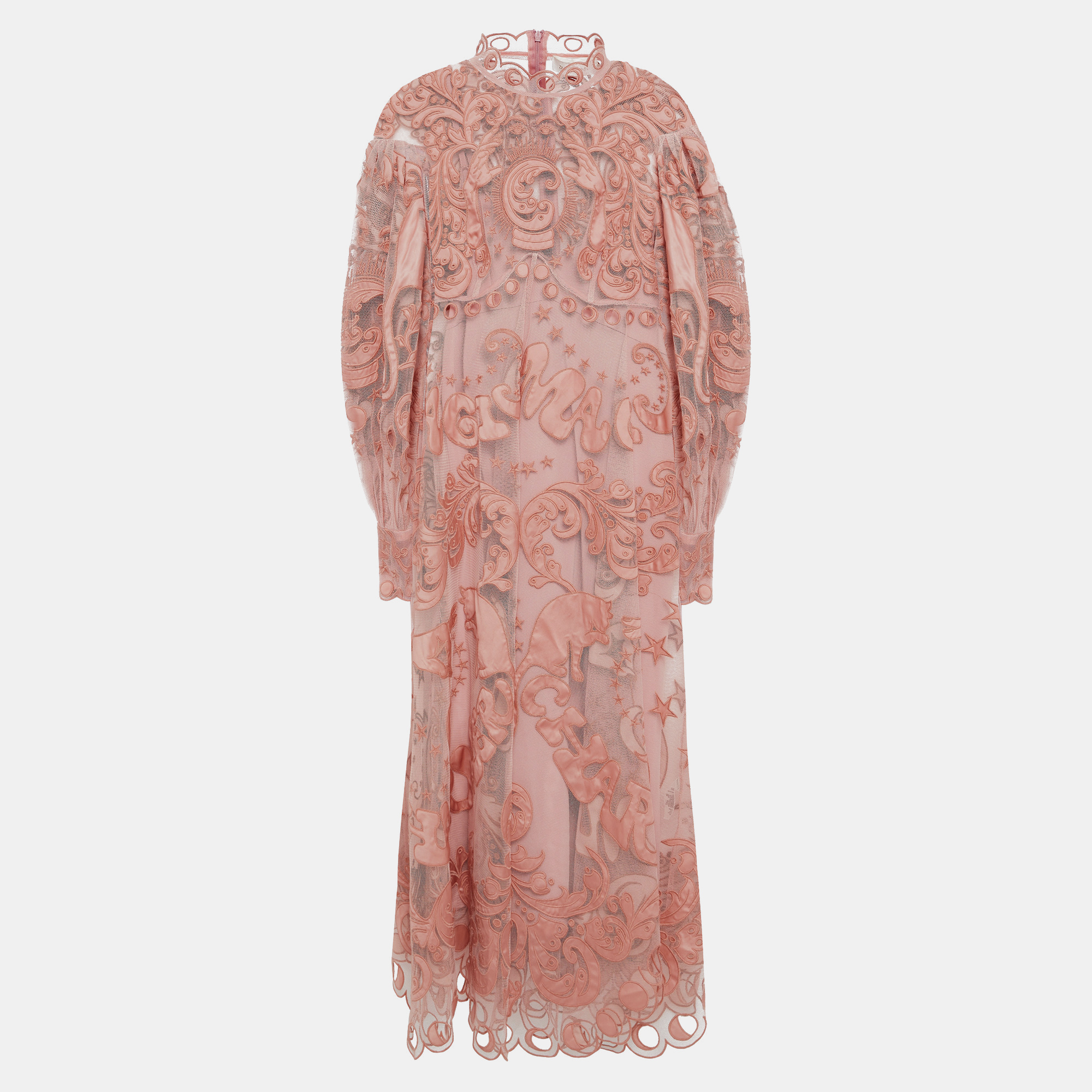 Pre-owned Zimmermann Polyester Midi Dress 1 In Pink