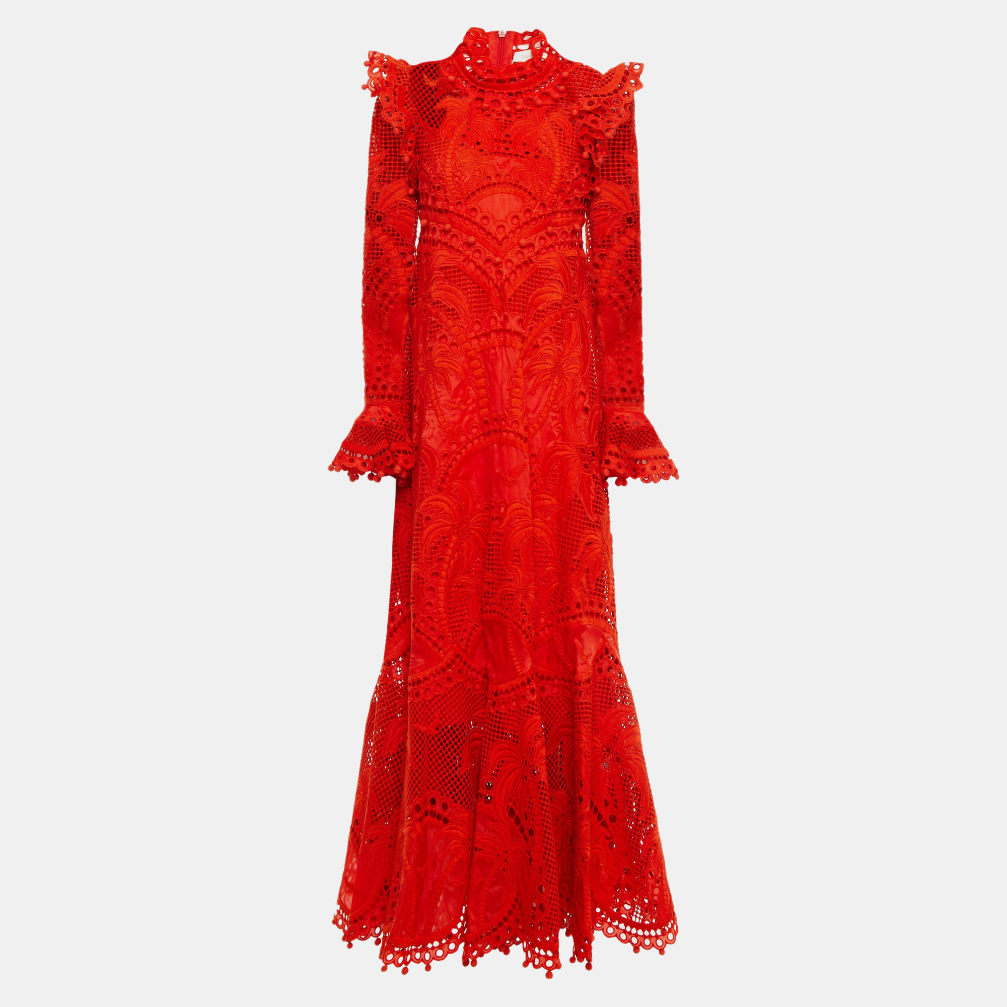 Pre-owned Zimmermann Silk Maxi Dress 0 In Red