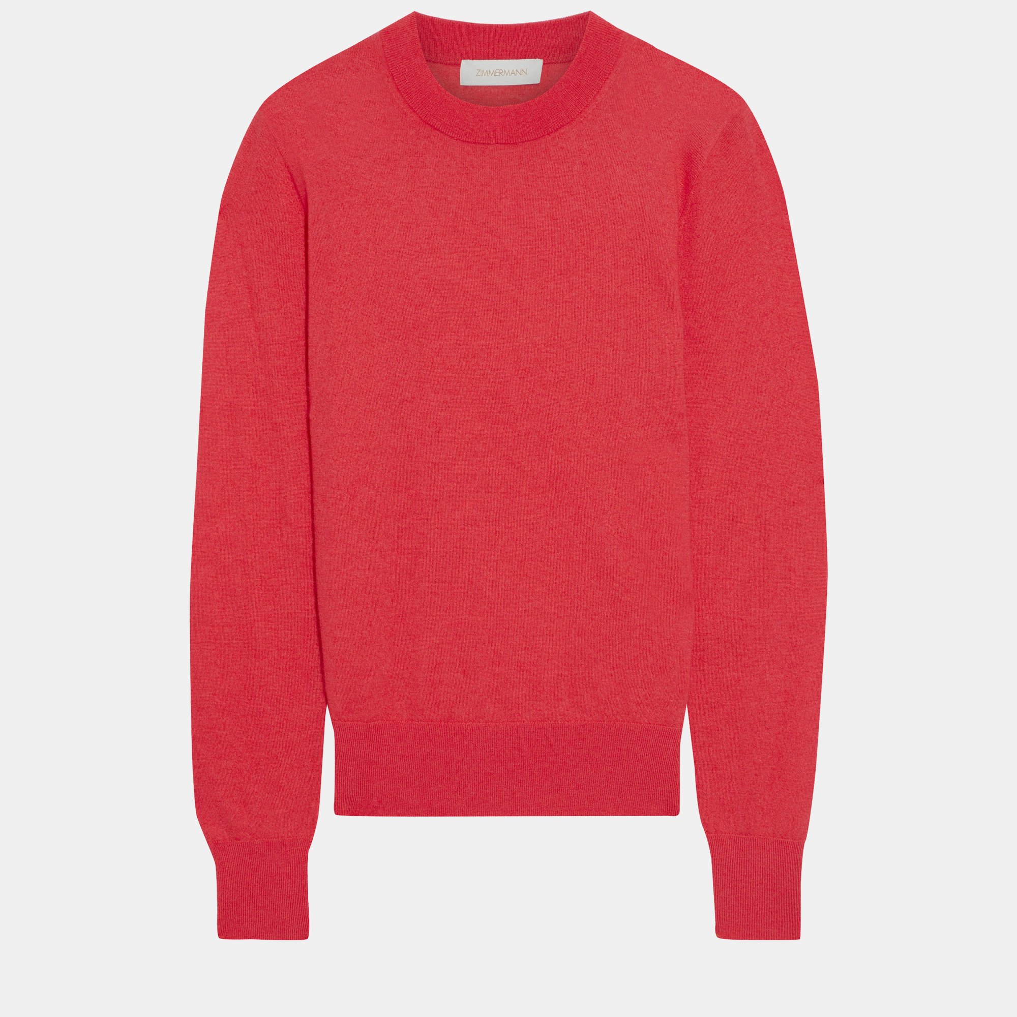 Pre-owned Zimmermann Red Cashmere Crew Neck Jumper M (1)