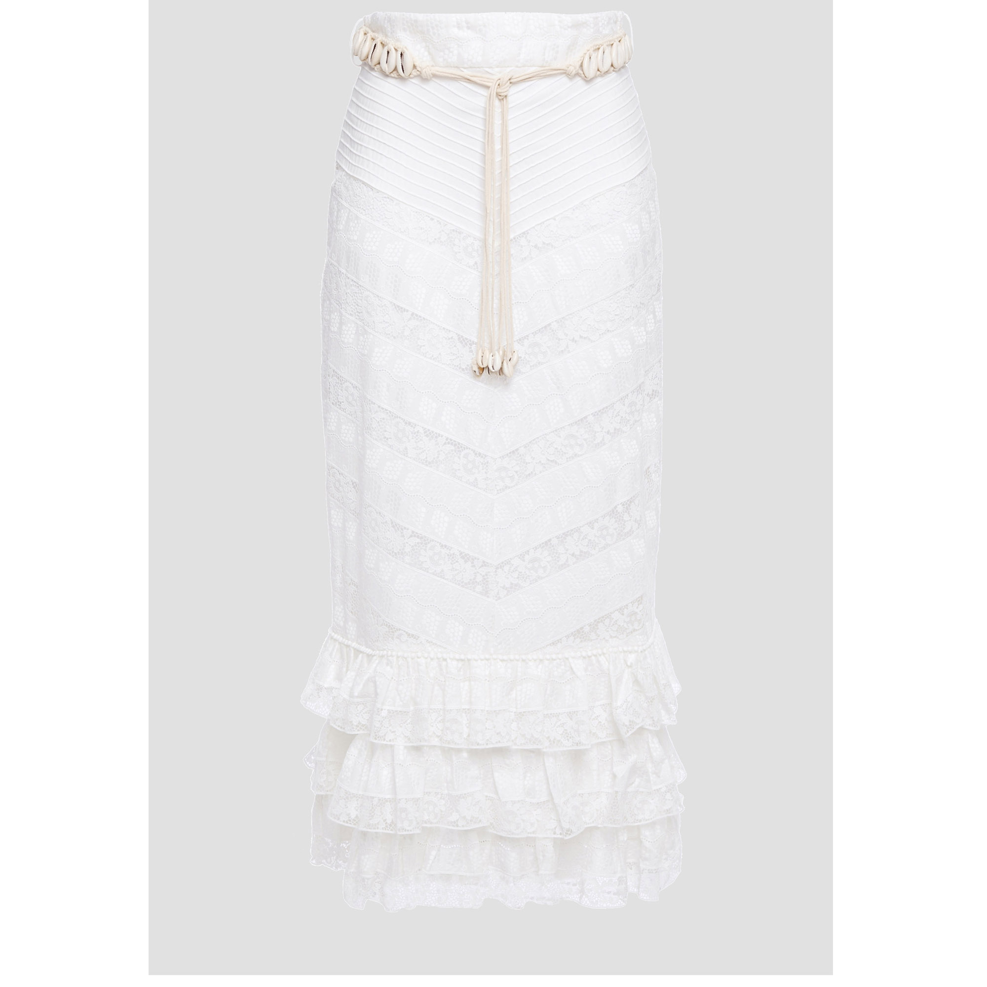 

Zimmermann Polyester Midi Skirt 3, White