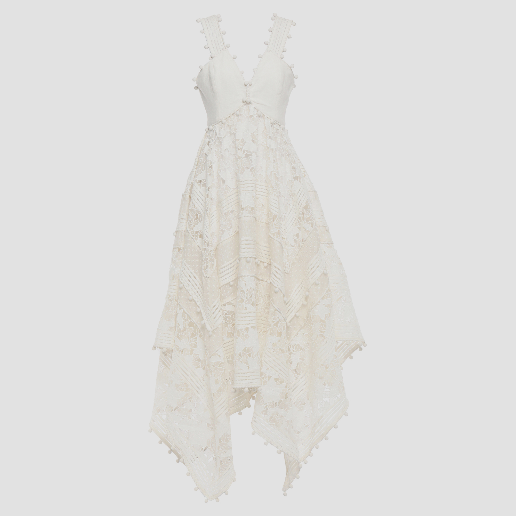 Pre-owned Zimmermann Cotton Midi Dress 1 In White