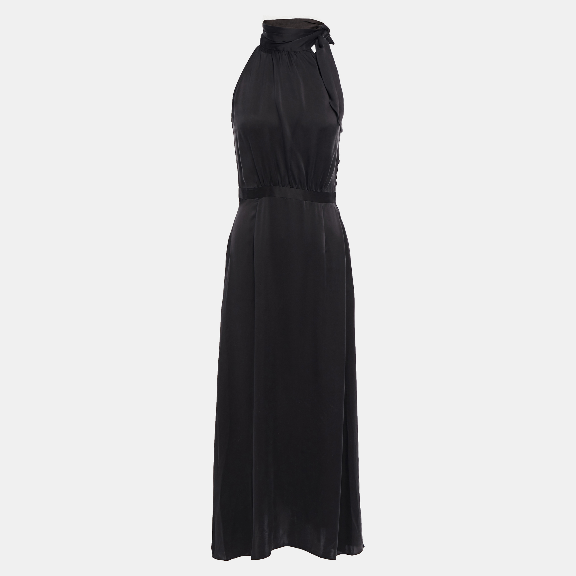 Pre-owned Zimmermann Silk Maxi Dress Au 0 In Black
