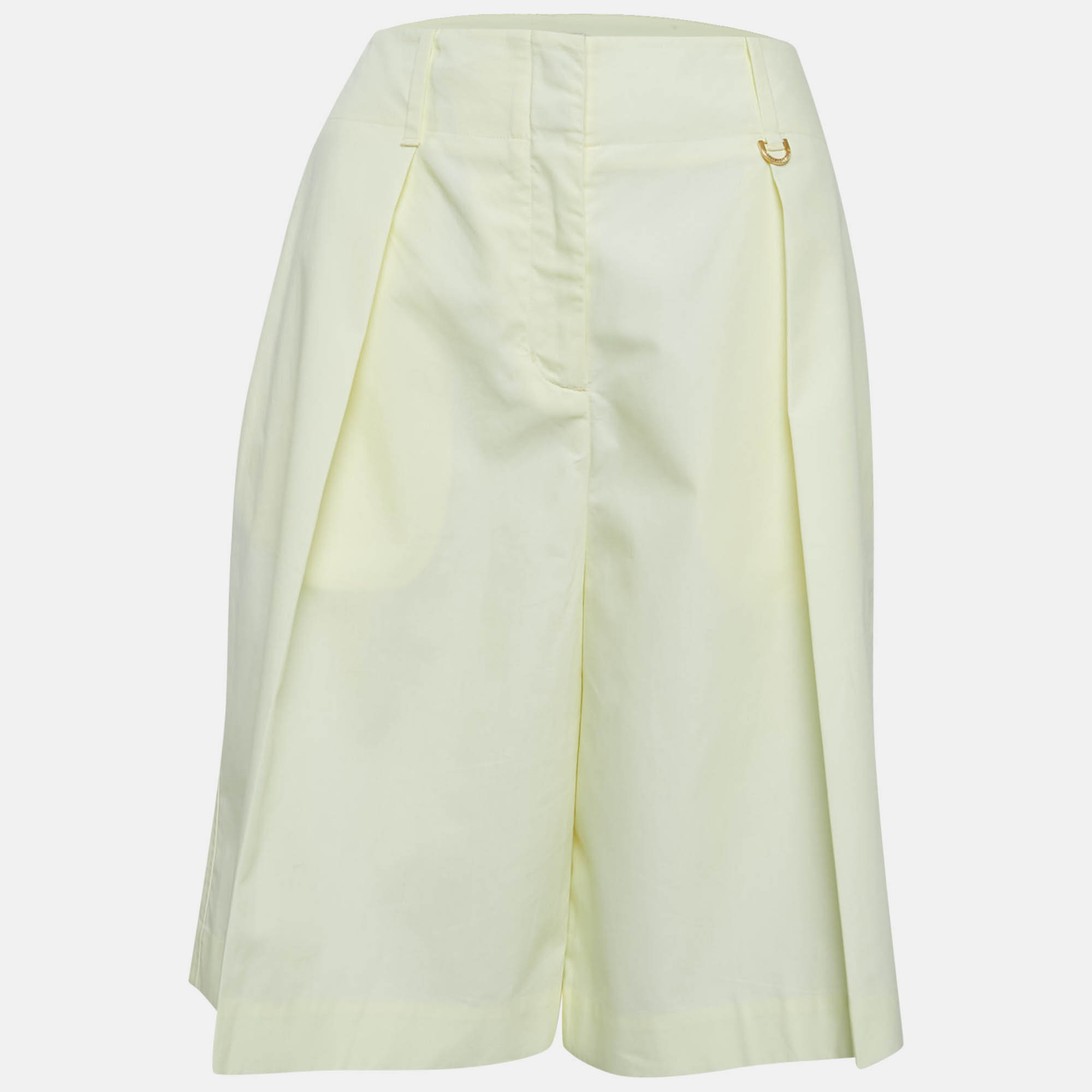 

Zimmermann Yellow Cotton Pleated Shorts L