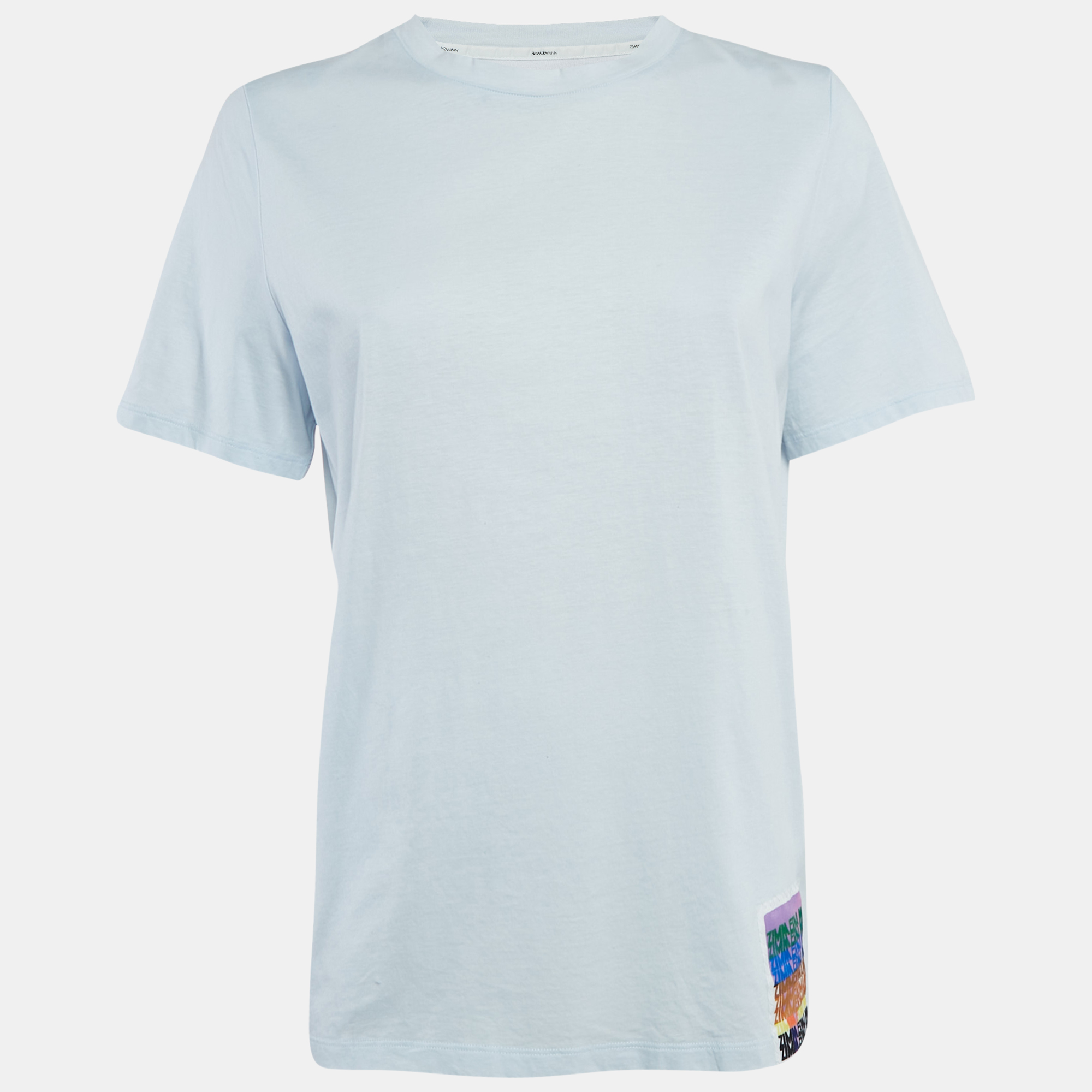 

Zimmermann Blue Logo Applique Jersey T-Shirt M