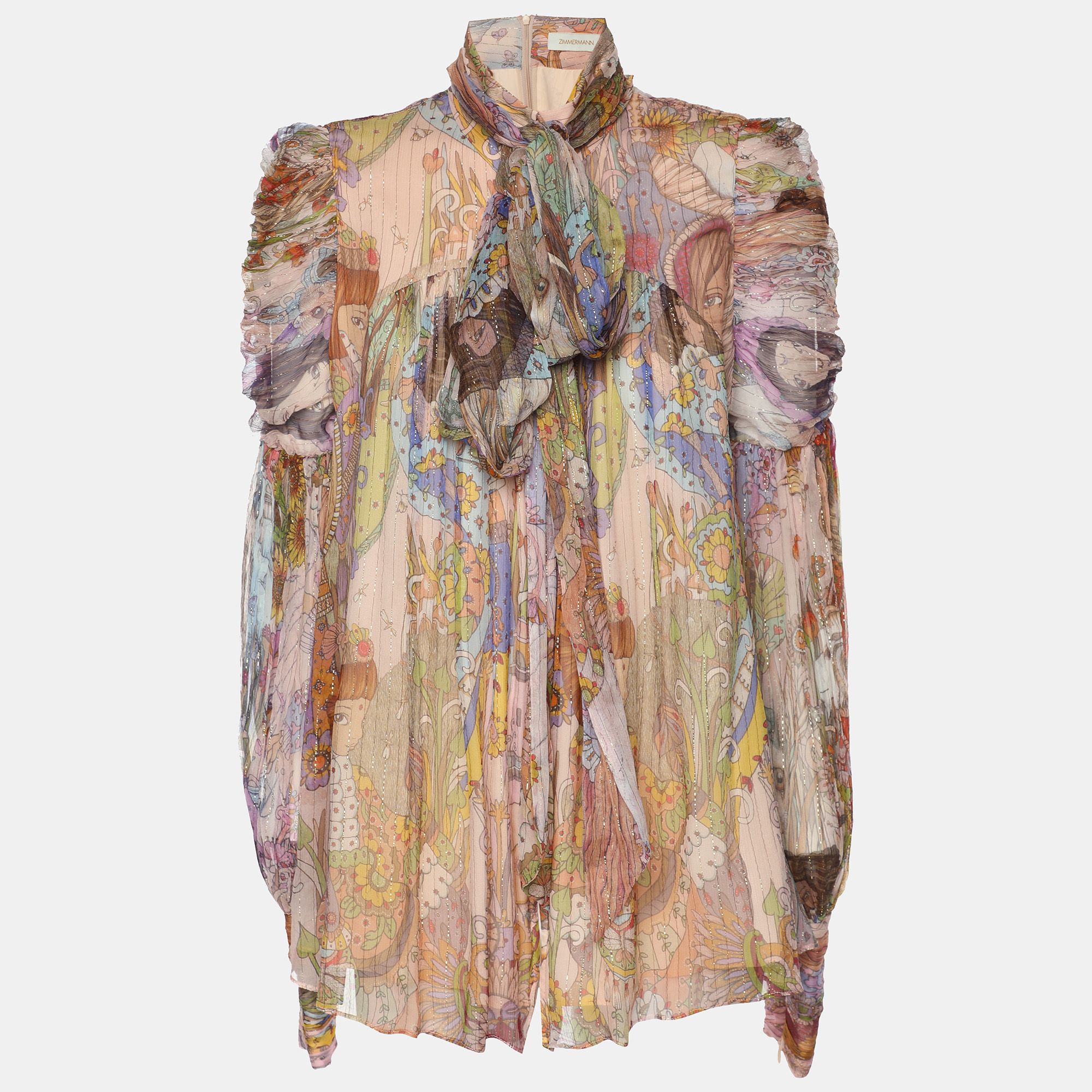 

Zimmerman Multicolor Printed Silk Top S
