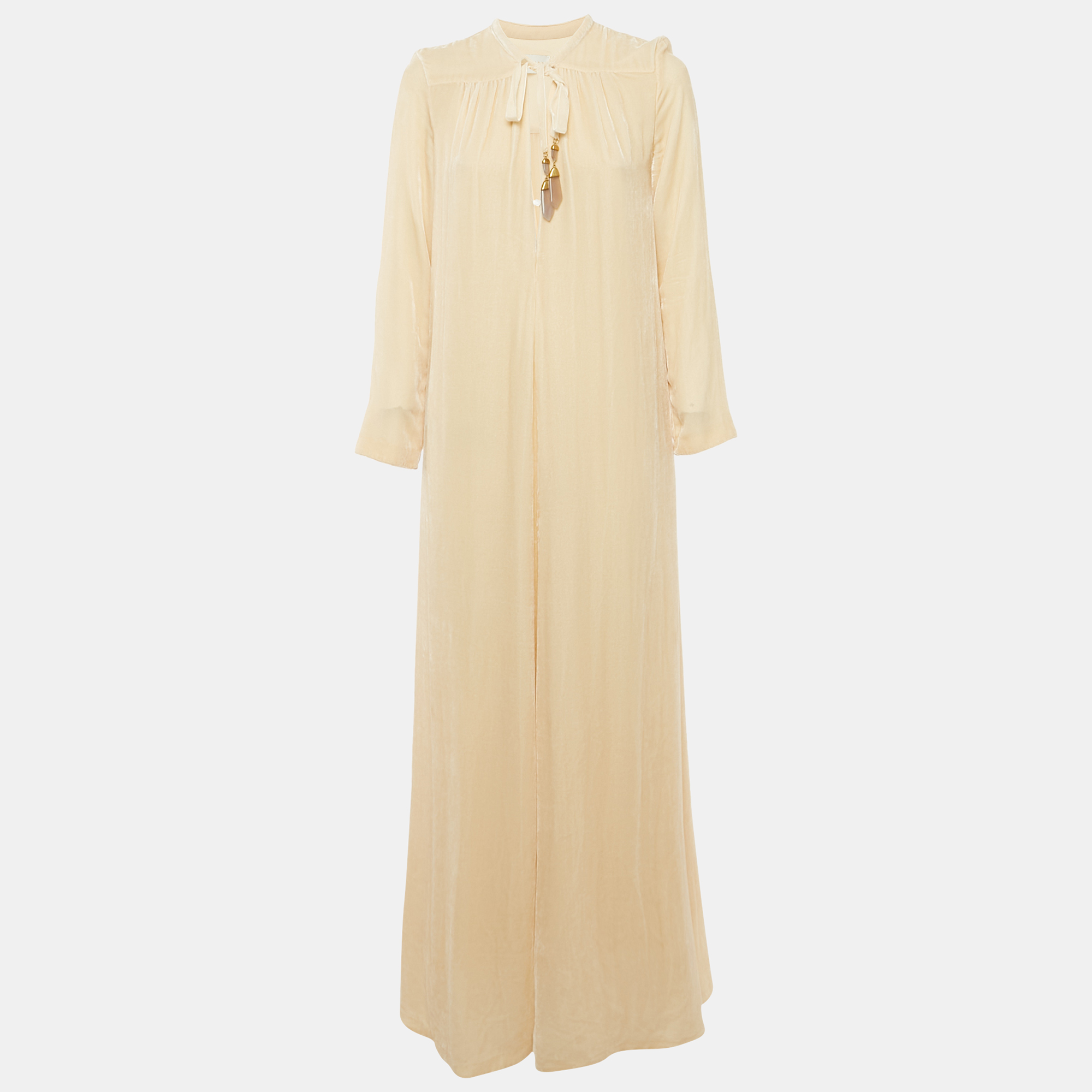 

Zimmermann Cream Velvet Maxi Dress S