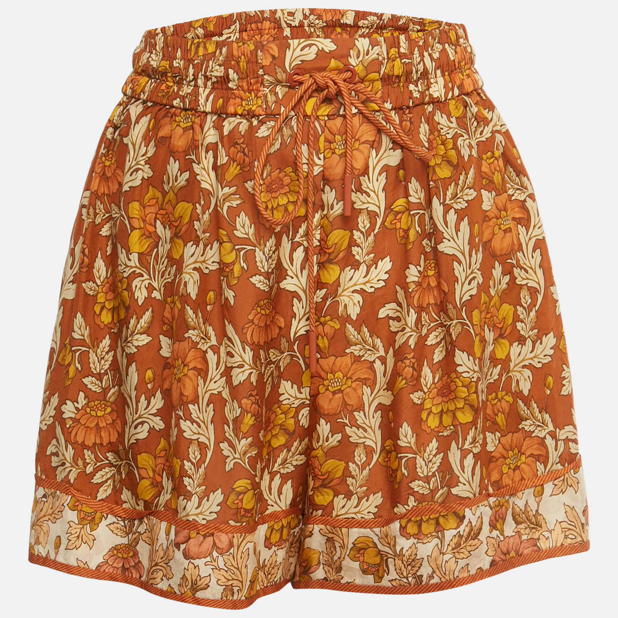 

Zimmermann Brown Printed Silk Andie Short XS