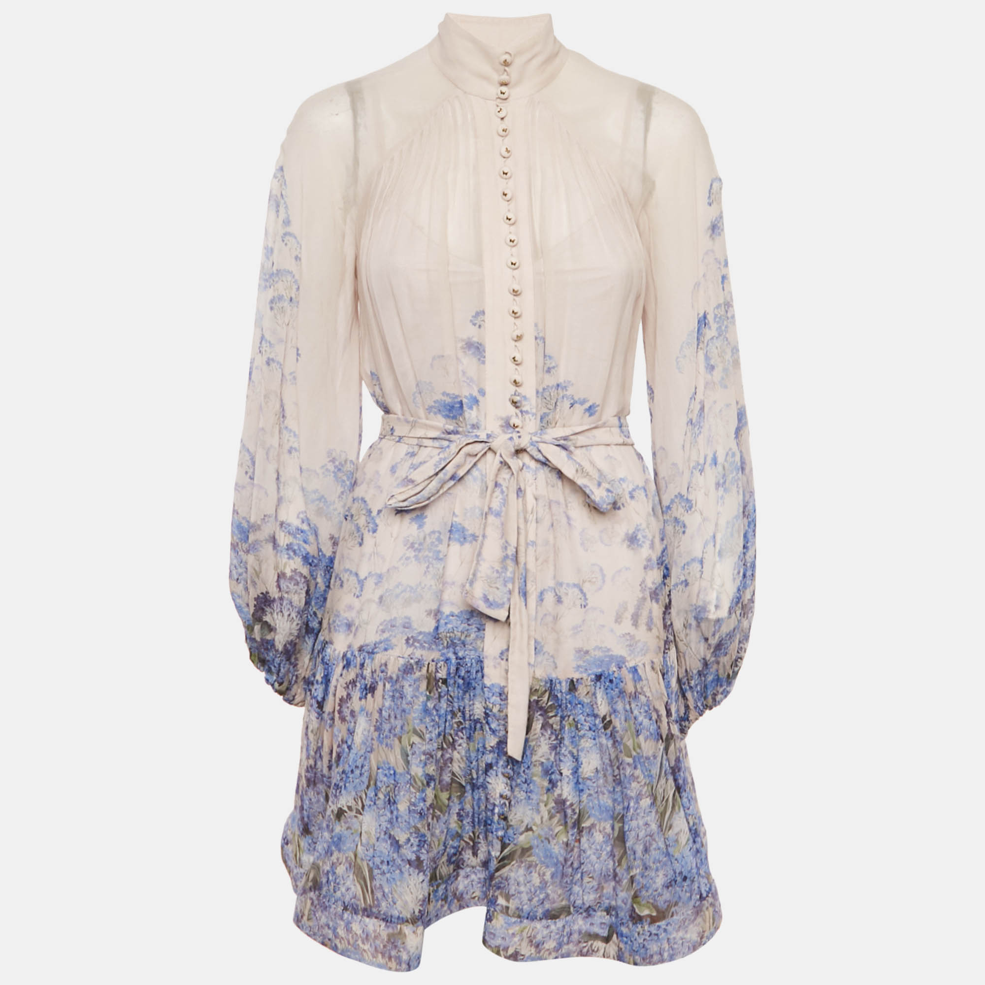 

Zimmermann Pink Floral Print Cotton Mini Dress S