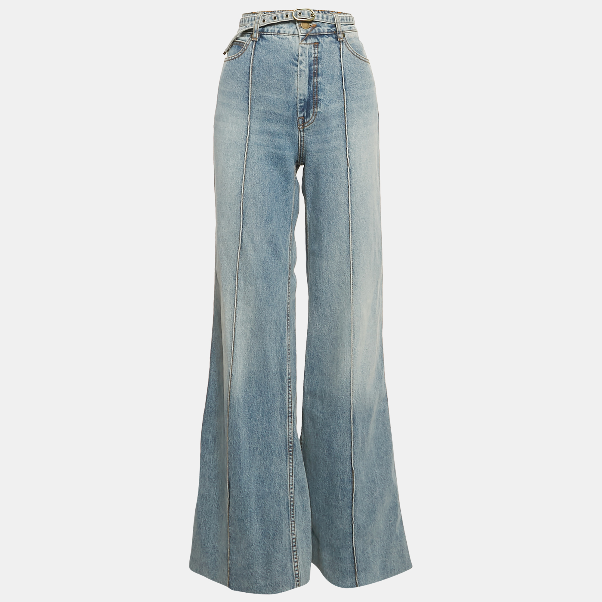 

Zimmermann Blue Cotton Wide Leg Jean M