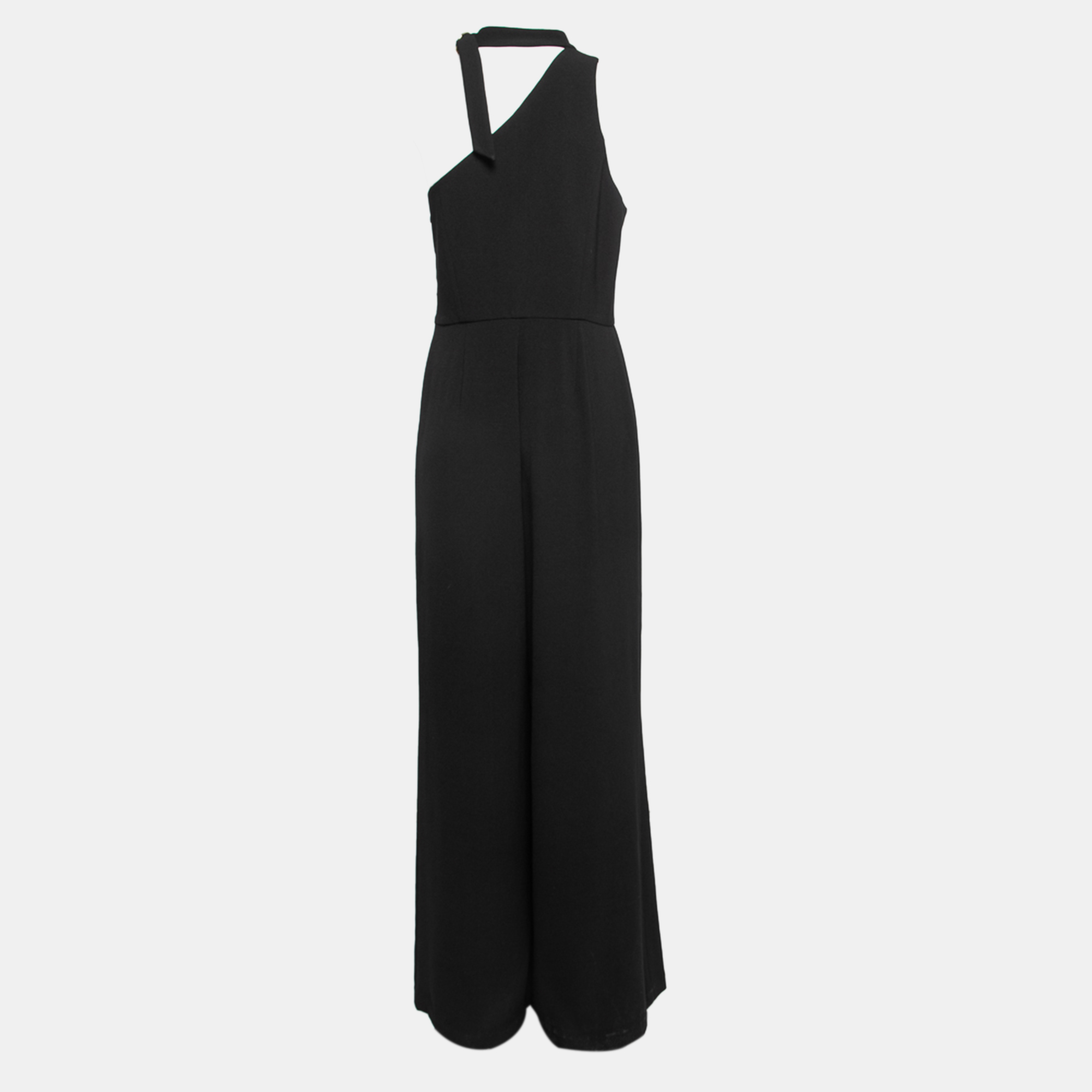 

Zimmermann Black Crepe Wide Leg Halter Neck Jumpsuit