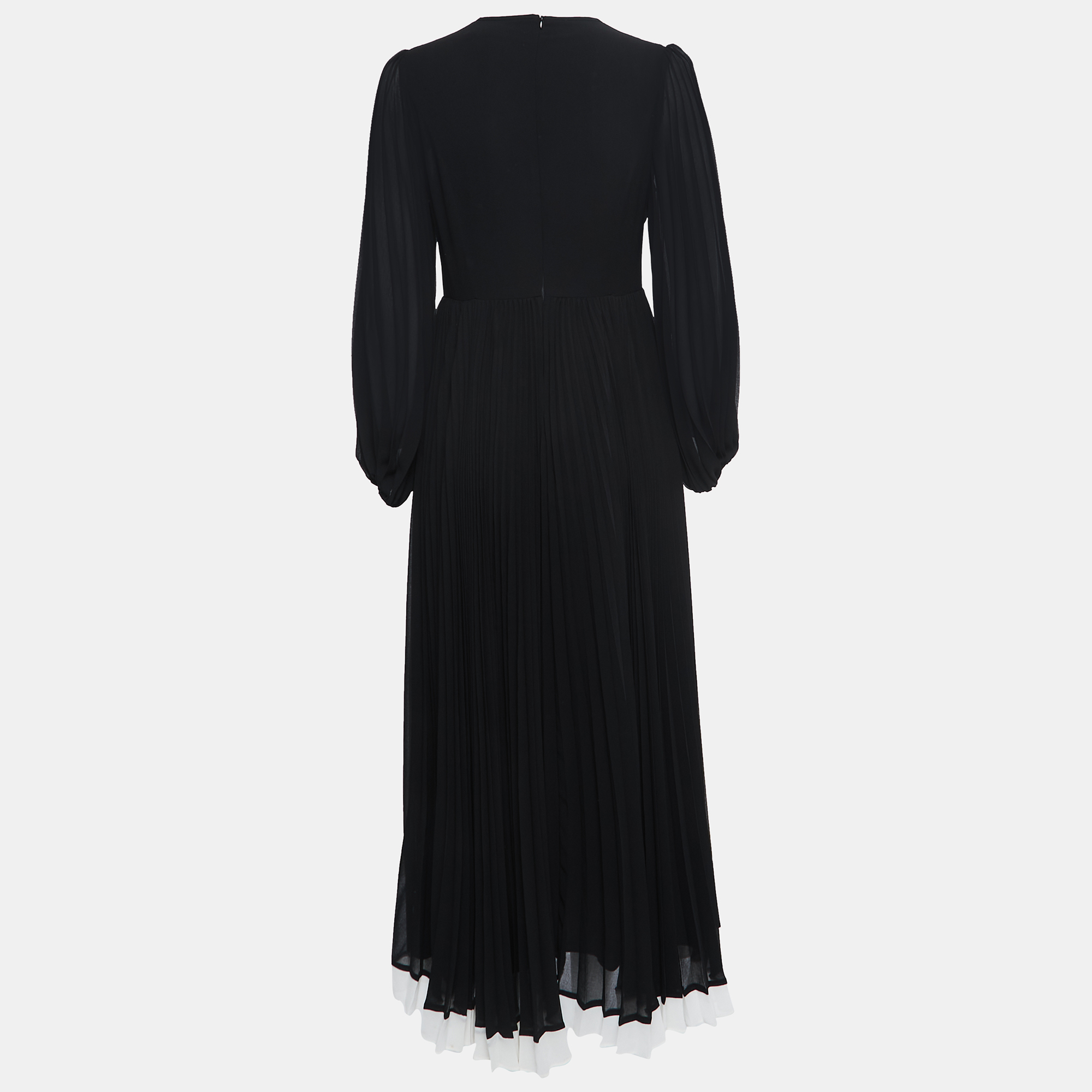 

Zimmermann Black Crepe Pleated Maxi Dress