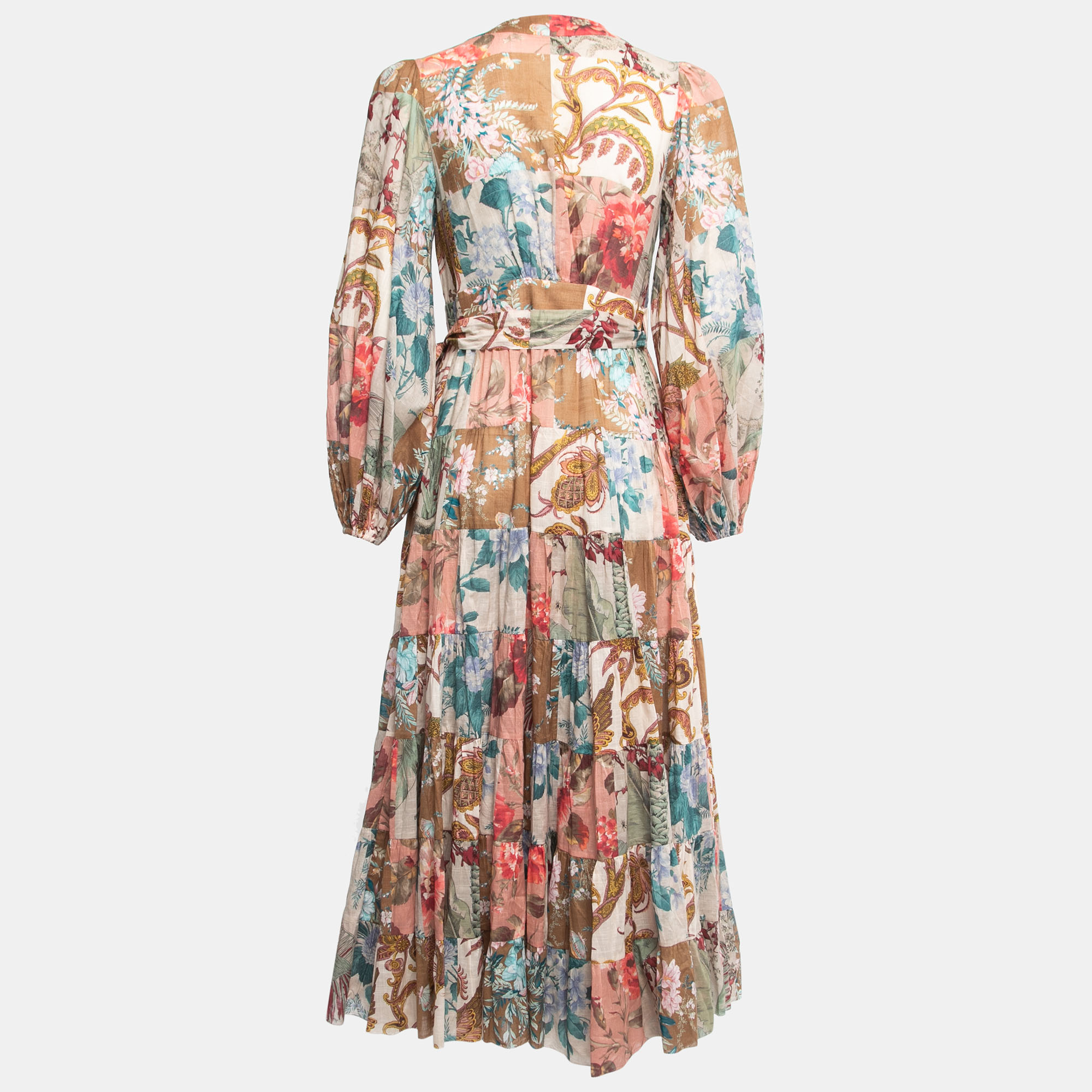 

Zimmermann Multicolor Floral Printed Paneled Maxi Dress