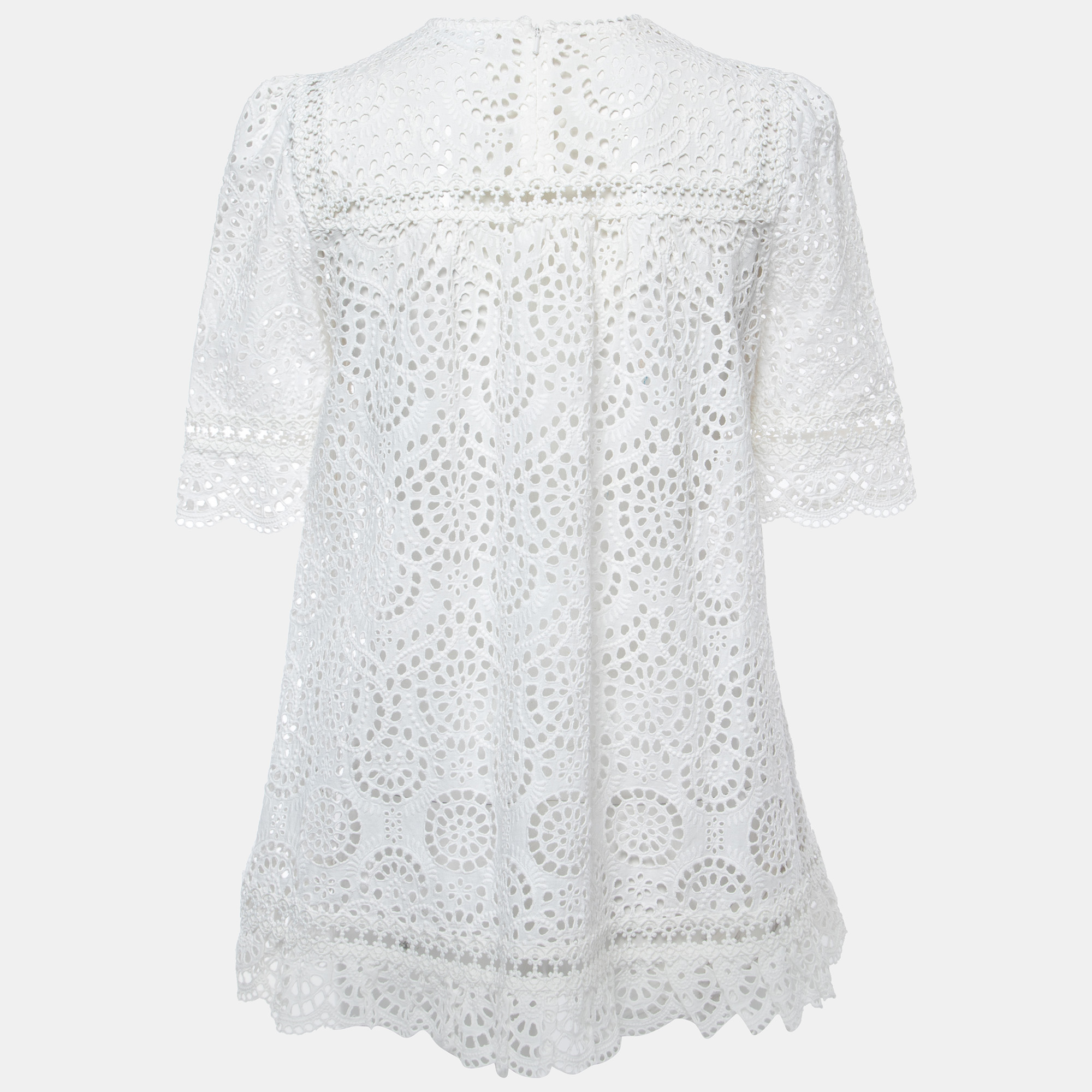

Zimmermann White Eyelet Cotton Top