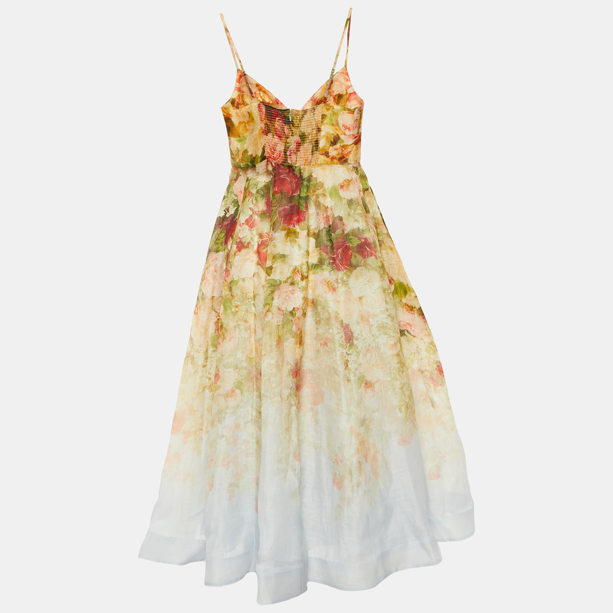 

Zimmermann Multicolor Printed Linen & Cotton Luminosity Midi Dress